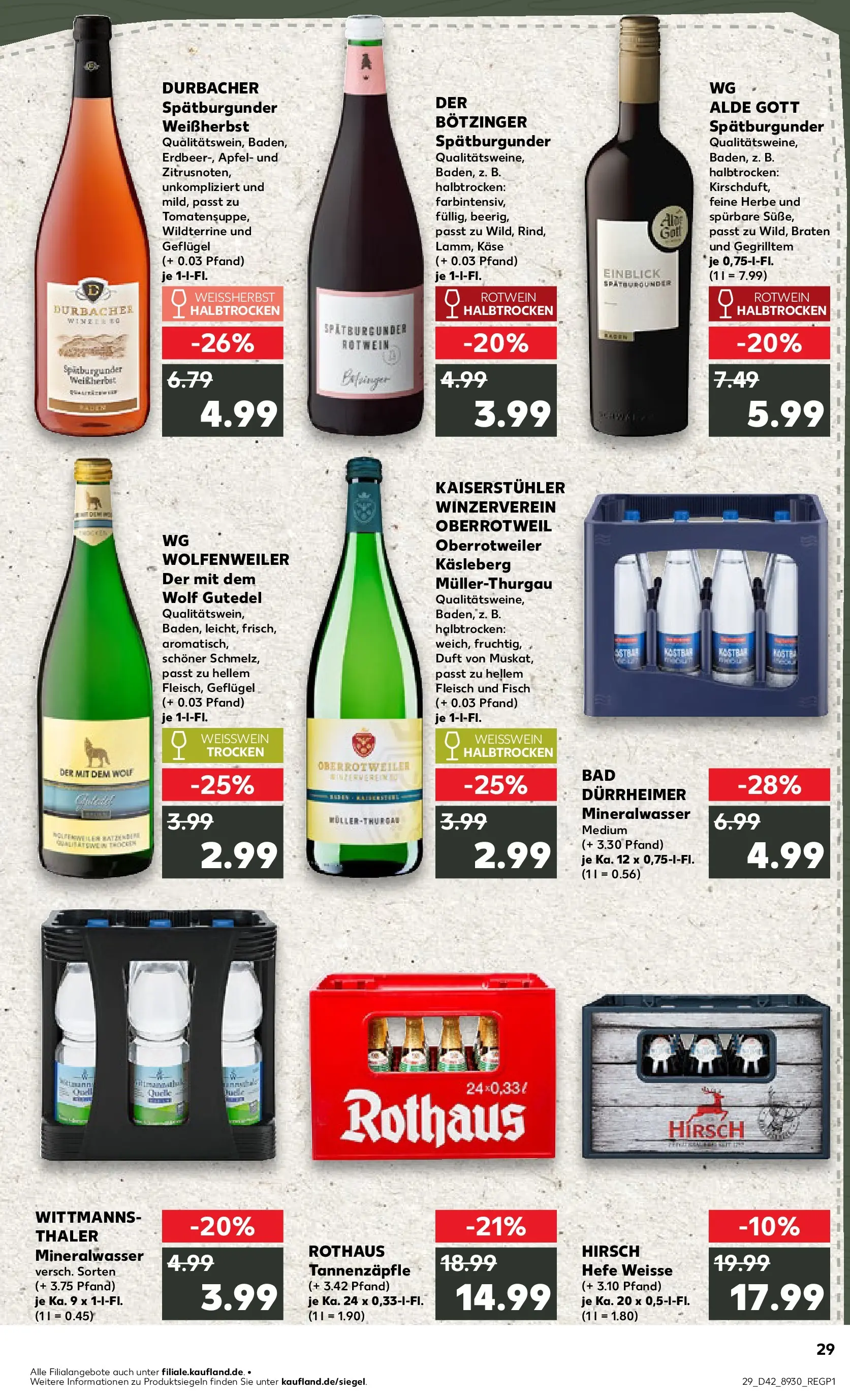Prospekt Kaufland ab 15.10.2025 » Angebote und Werbung Online | Seite: 29 | Produkte: Rotwein, Weißwein trocken, Duft, Äpfel Prospekt Kaufland ab 15.10.2025 » Angebote Online zum Blättern | Seite: 29 | Produkte: Rotwein, Weißwein trocken, Duft, Äpfel