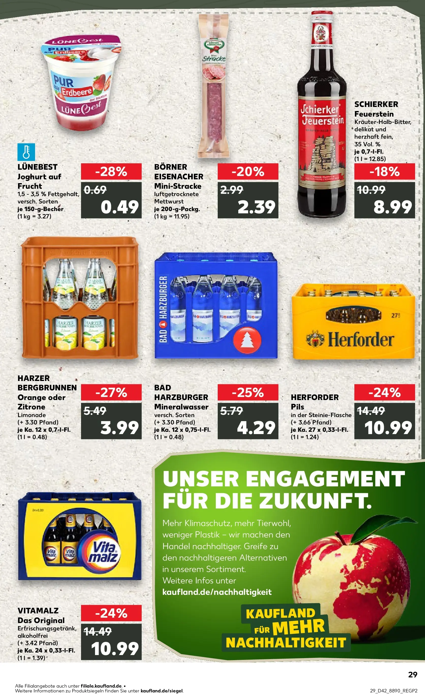 Prospekt Kaufland ab 15.10.2025 » Angebote und Werbung Online | Seite: 29 | Produkte: Joghurt, Bad, Pils, Mineralwasser Prospekt Kaufland ab 15.10.2025 » Angebote Online zum Blättern | Seite: 29 | Produkte: Joghurt, Bad, Pils, Mineralwasser