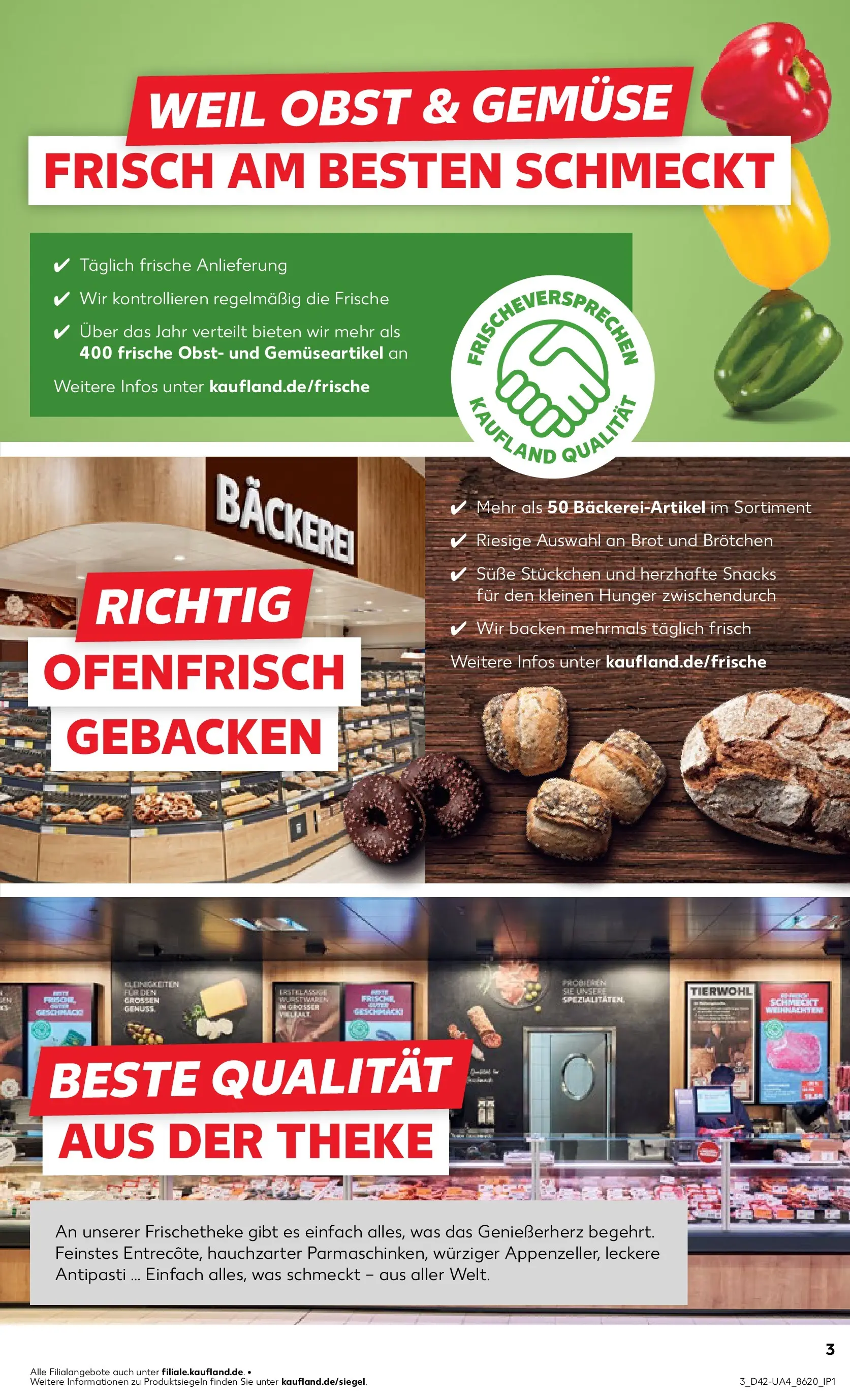 Prospekt Kaufland ab 15.10.2025 » Angebote und Werbung Online | Seite: 3 | Produkte: Theke, Gemüse, Obst, Brot Prospekt Kaufland ab 15.10.2025 » Angebote Online zum Blättern | Seite: 3 | Produkte: Theke, Gemüse, Obst, Brot