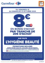 Carrefour Express Ouessant OPÉRATION BON(S) D’ACHAT HYGIÈNE BEAUTÉ - au 12.10.2025