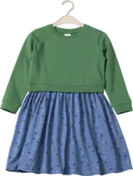 ALANA Kleid mit Herz-Muster, grün & blau, Gr. 122