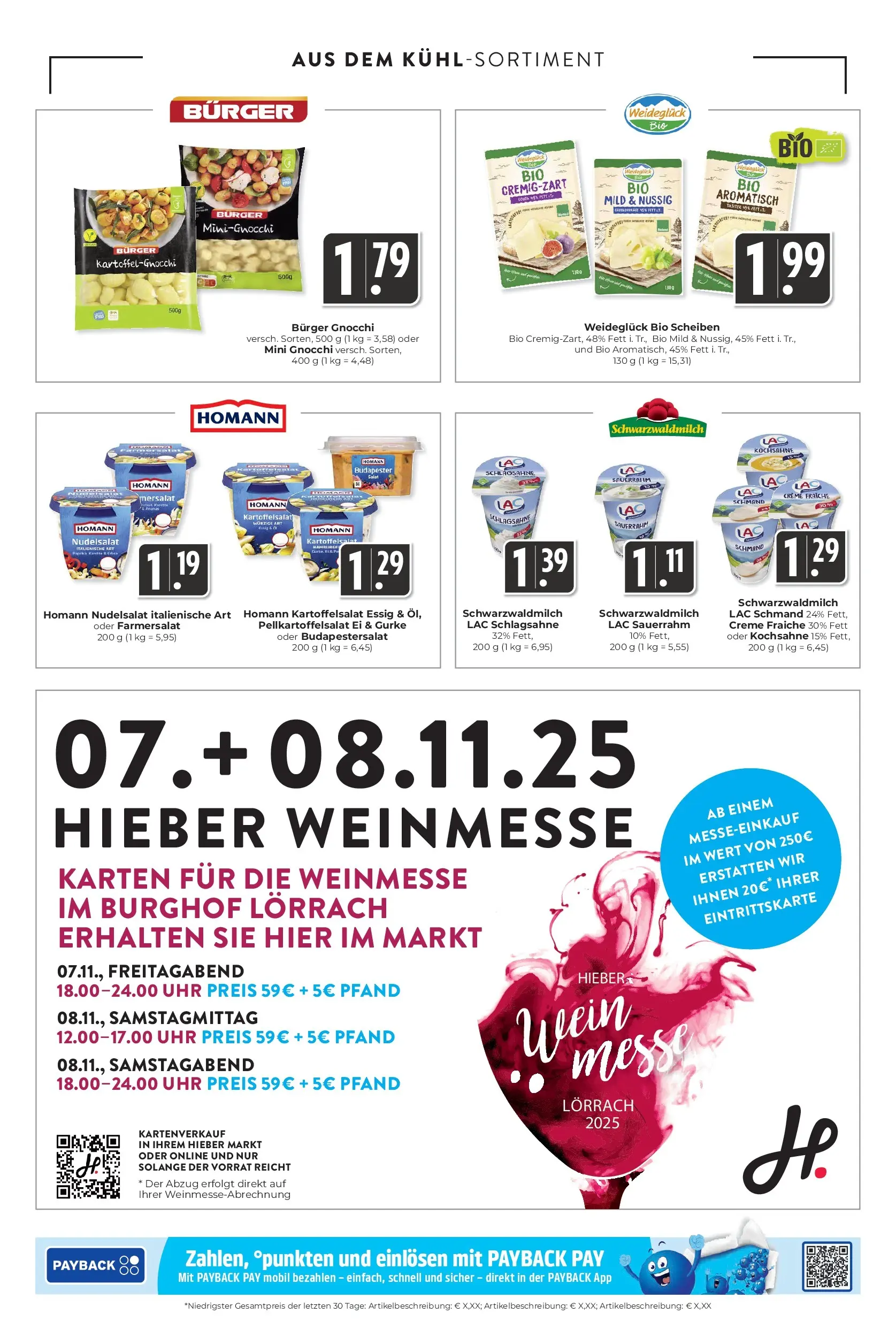 Entdecke - Hieber's Frischecenter: Meine Woche (ab 12.10.2025) zum Blättern | Seite: 13 | Produkte: Essig, Burger, Creme, Sauerrahm