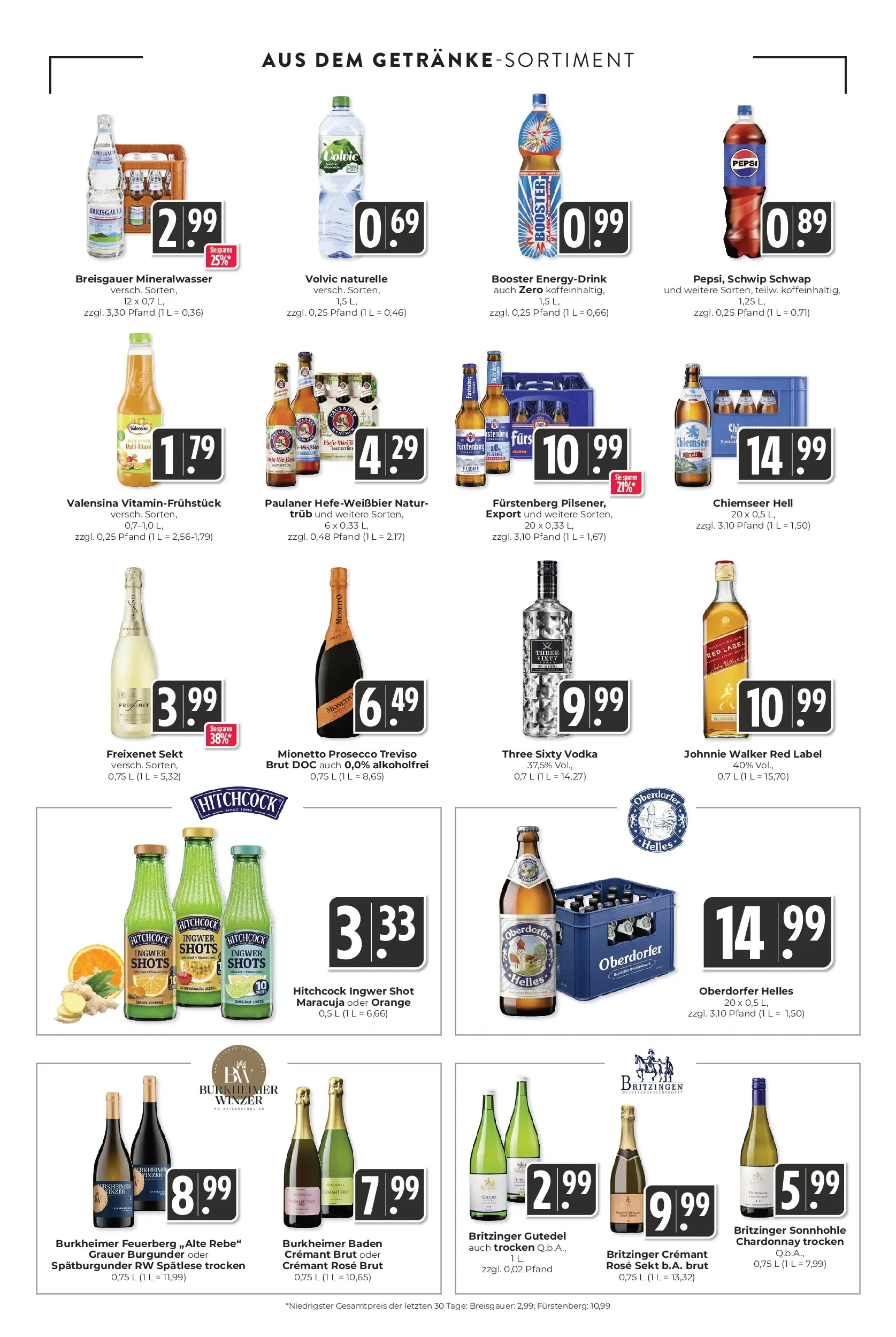 Entdecke - Hieber's Frischecenter: Meine Woche (ab 12.10.2025) zum Blättern | Seite: 15 | Produkte: Pepsi, Vodka, Volvic, Johnnie walker