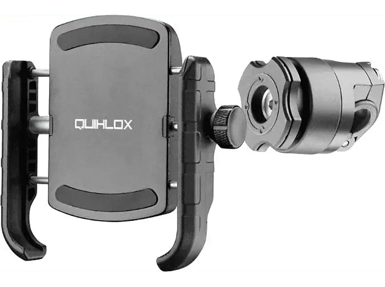 Interphone Quiklox Set CRAB Halterung für Rückspiegel, Schwarz Lenkerstangenhalterung