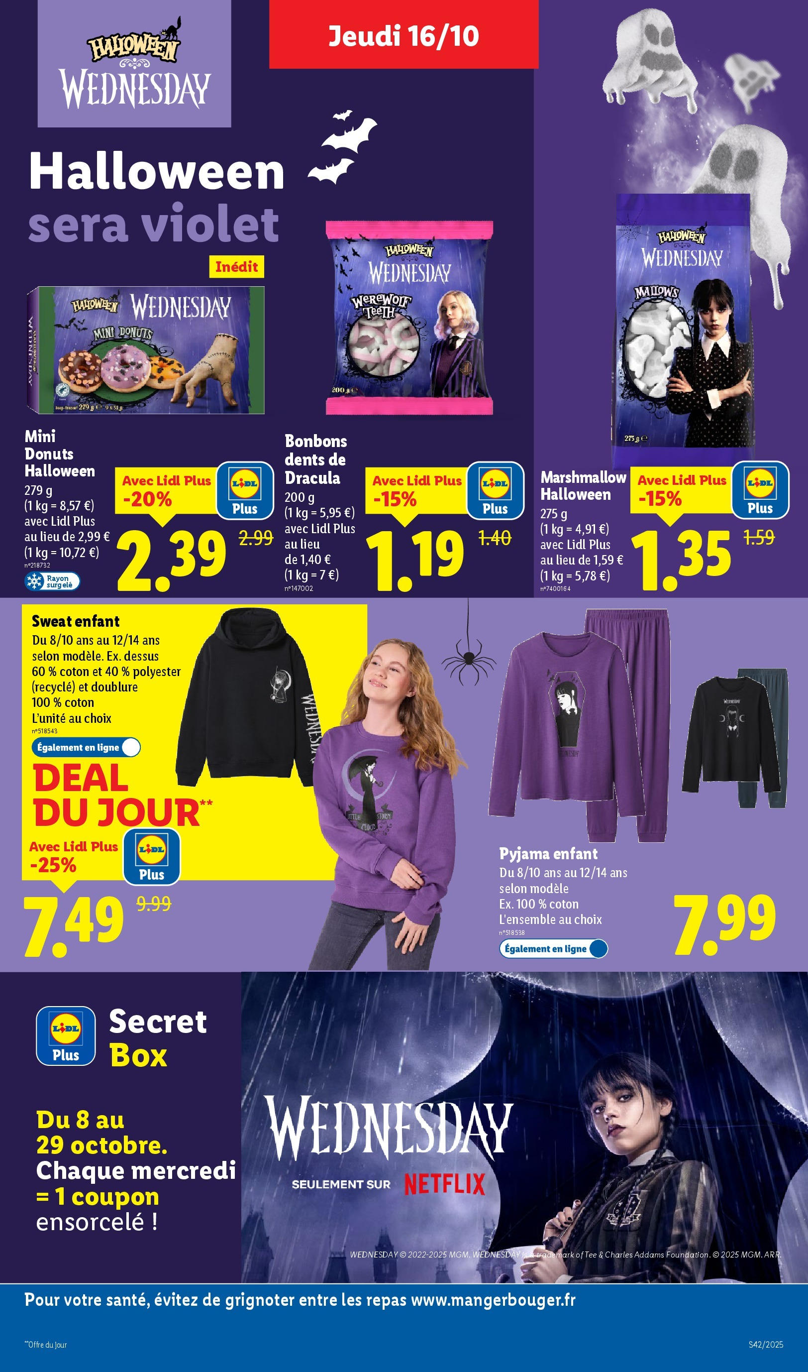 Catalogue LIDL du 16/10/2025 | Promo prospectus en ligne | Page: 20 | Produits: Coton, Bonbons, Pyjama