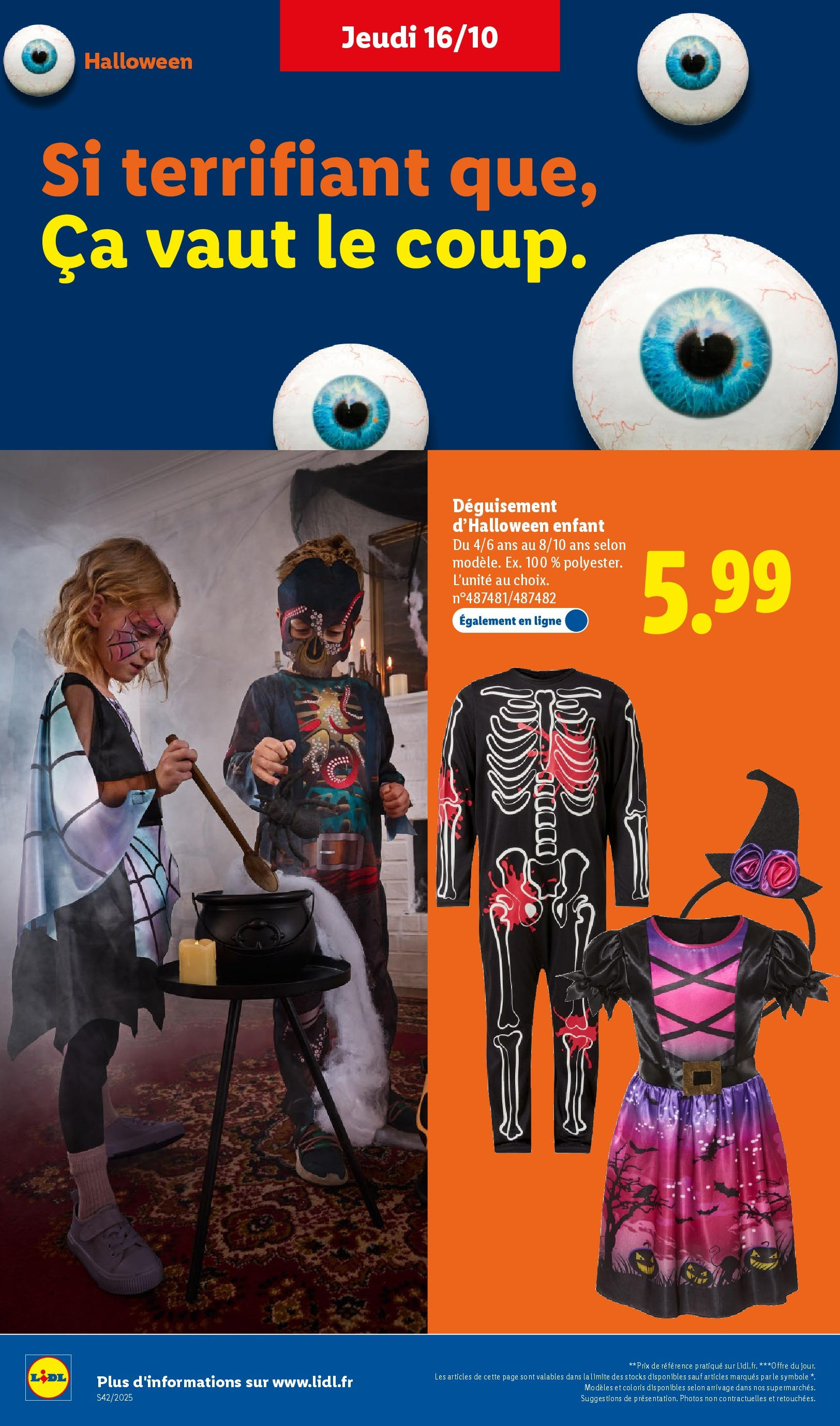 Catalogue LIDL du 16/10/2025 | Promo prospectus en ligne | Page: 24 | Produits: Déguisement D'Halloween, Costume