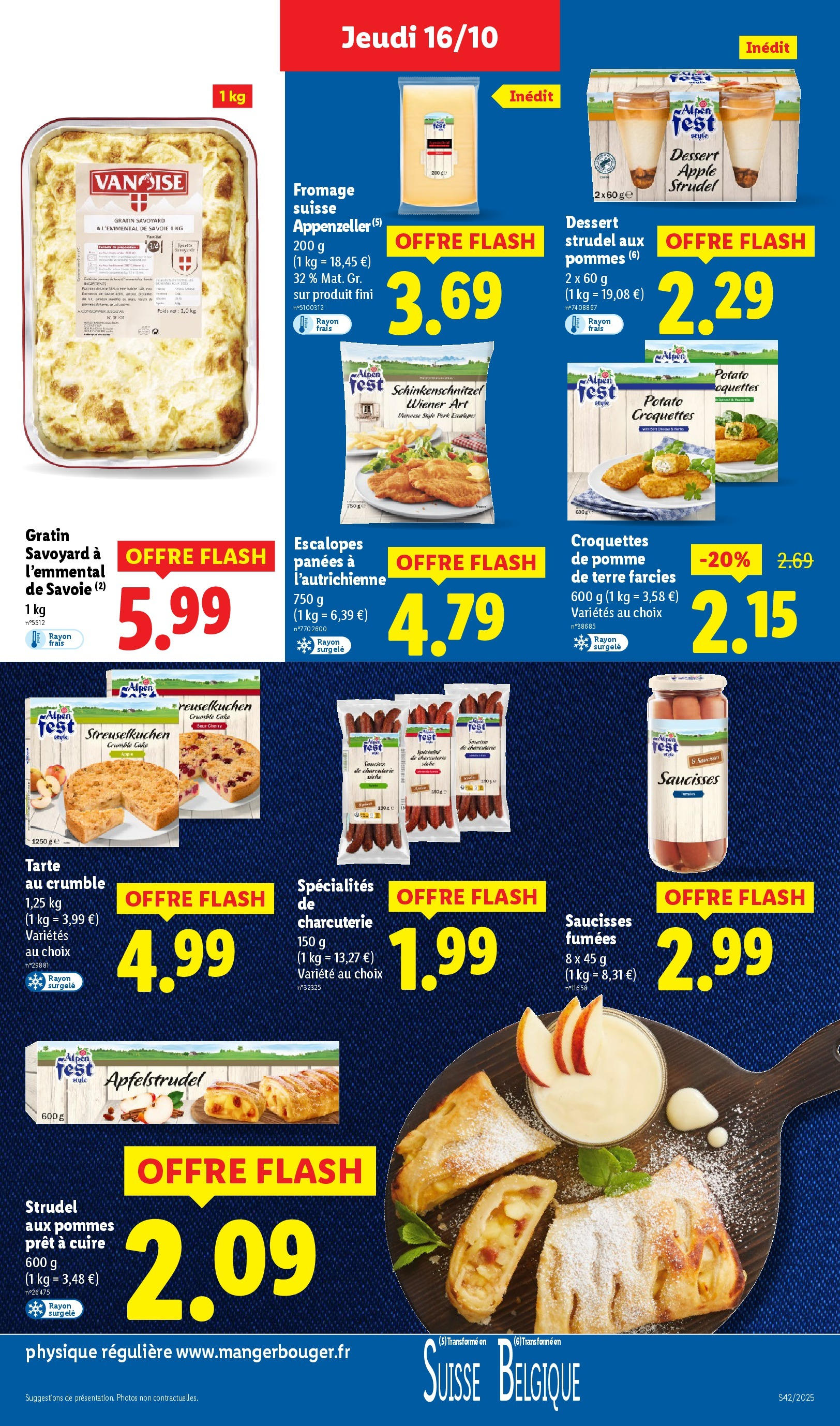 Catalogue LIDL du 16/10/2025 | Promo prospectus en ligne | Page: 33 | Produits: Pomme, Pomme de terre, Fromage, Pommes