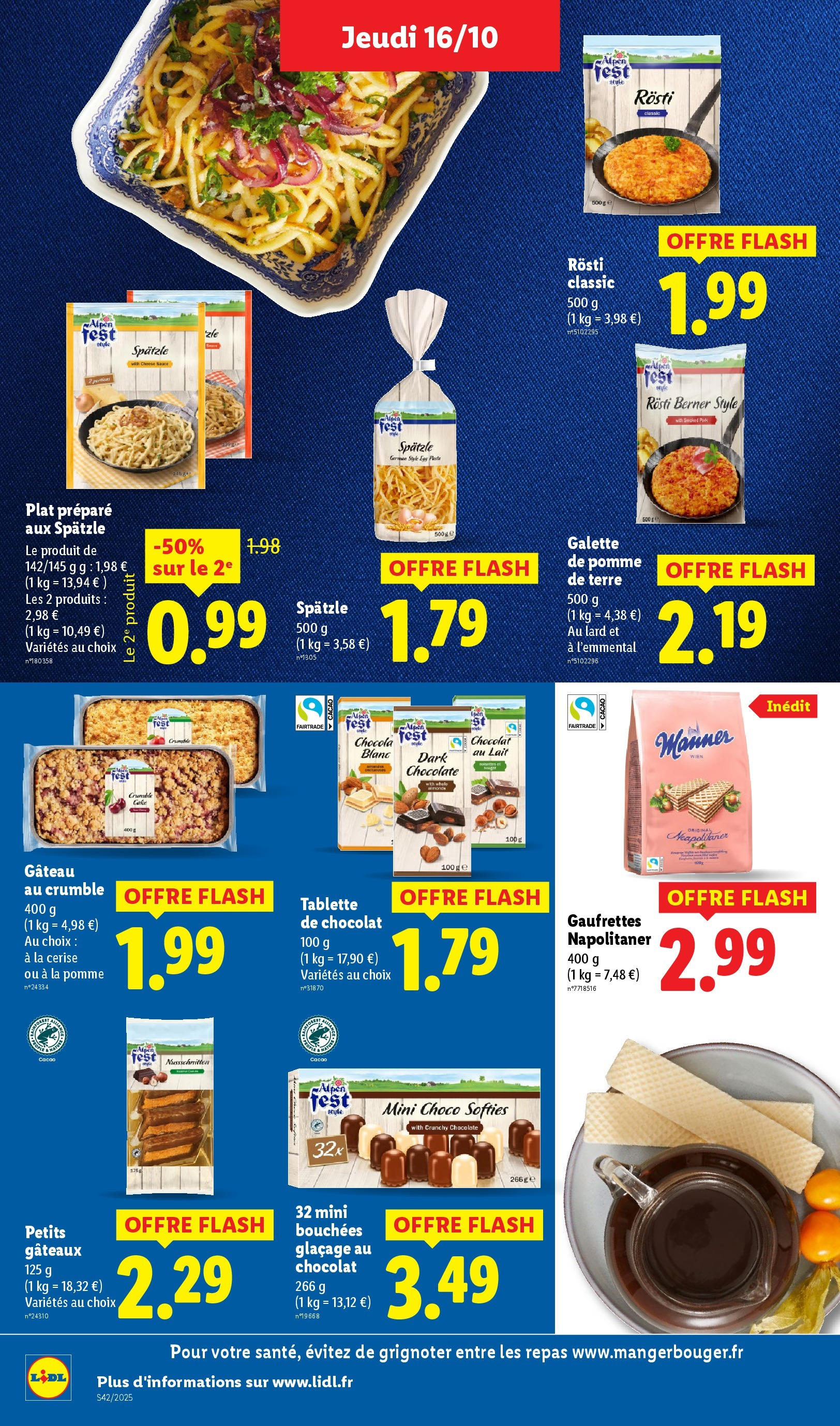 Catalogue LIDL du 16/10/2025 | Promo prospectus en ligne | Page: 34 | Produits: Pomme, Pomme de terre, Lait, Chocolat