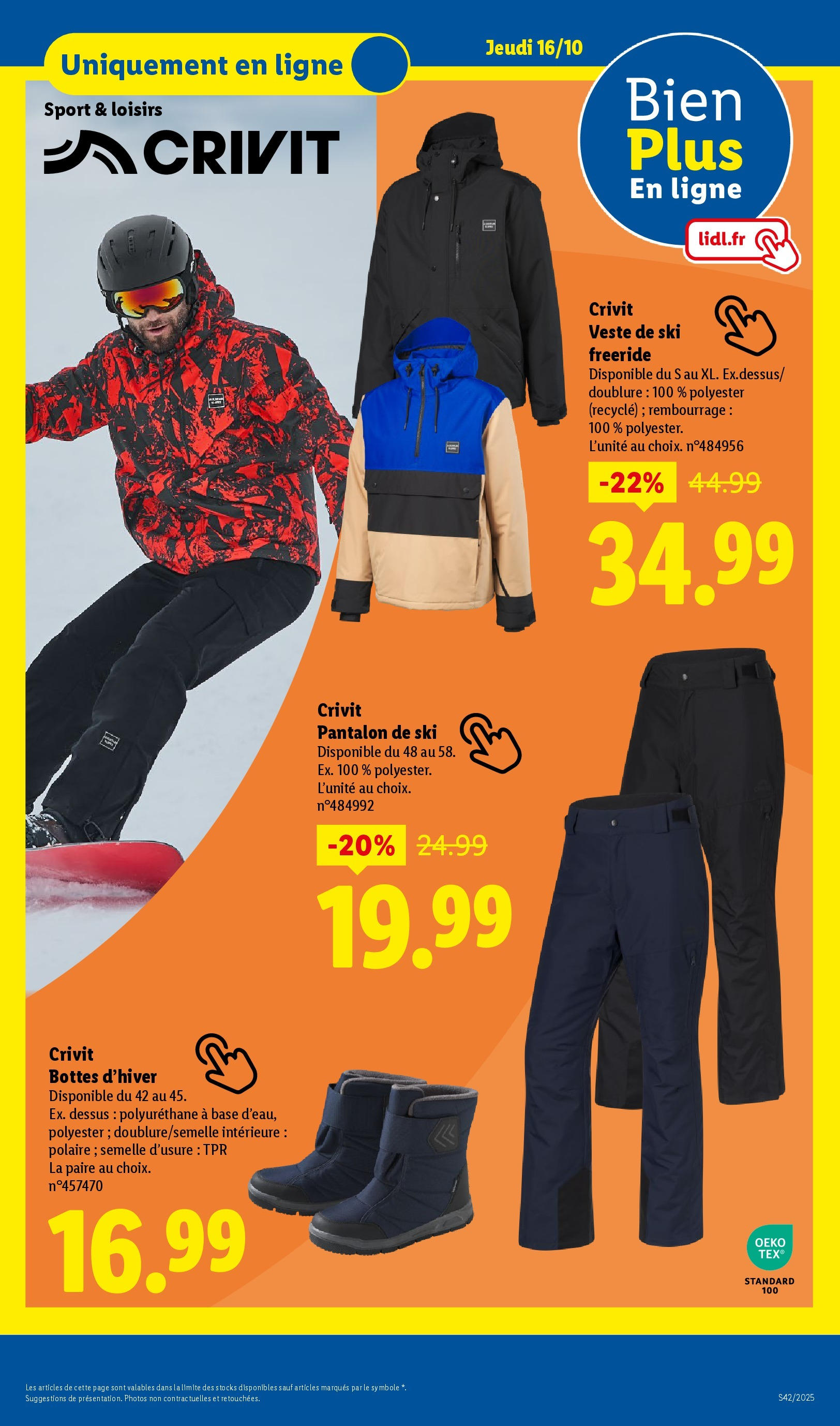 Catalogue LIDL du 16/10/2025 | Promo prospectus en ligne | Page: 51 | Produits: Veste de ski, Base, Veste, Pantalon