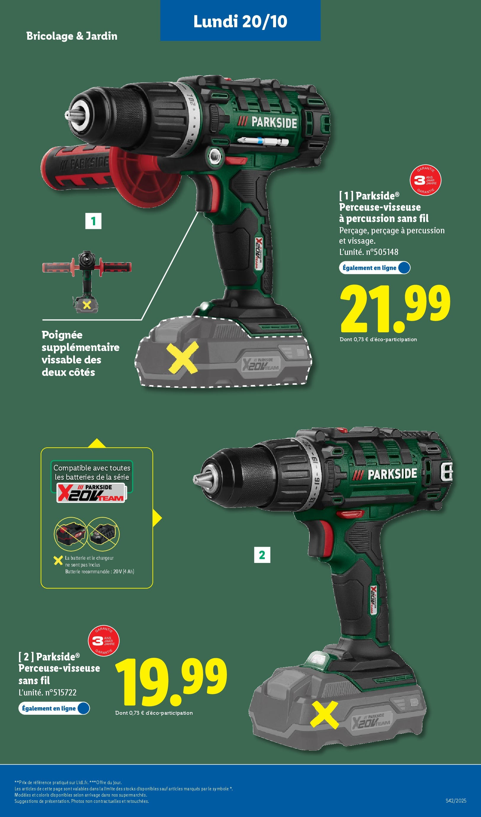 Catalogue LIDL du 16/10/2025 | Promo prospectus en ligne | Page: 59 | Produits: Batterie