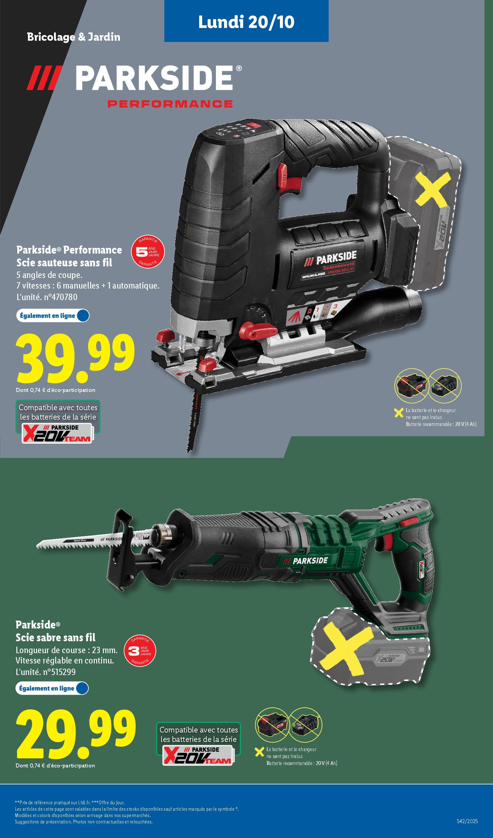 Catalogue LIDL du 16/10/2025 | Promo prospectus en ligne | Page: 65 | Produits: Scie sauteuse, Batterie