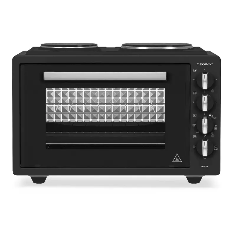 Готварска печка (мини) Crown CMO-433BL , 2 ток , Черен