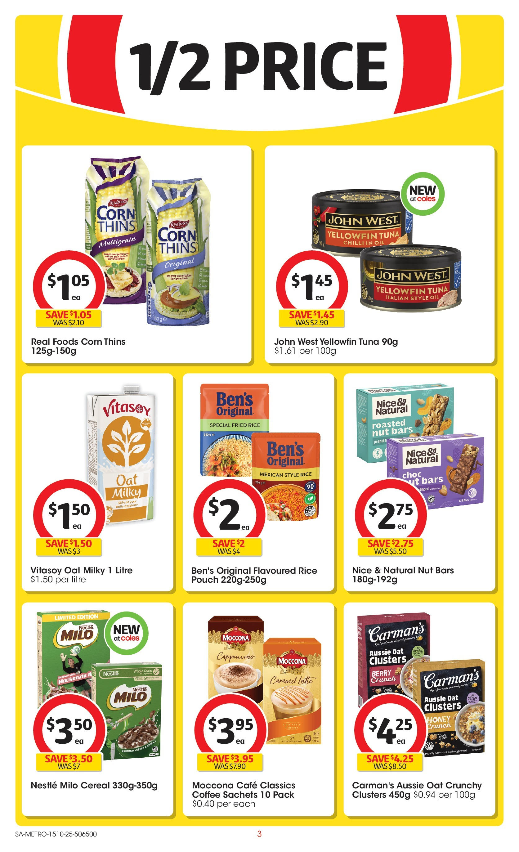 ﻿﻿Coles catalogue valid from 15/10/2025 > Online Australia | Page: 3 | Products: Coffee, Cereal, Tuna, Chilli