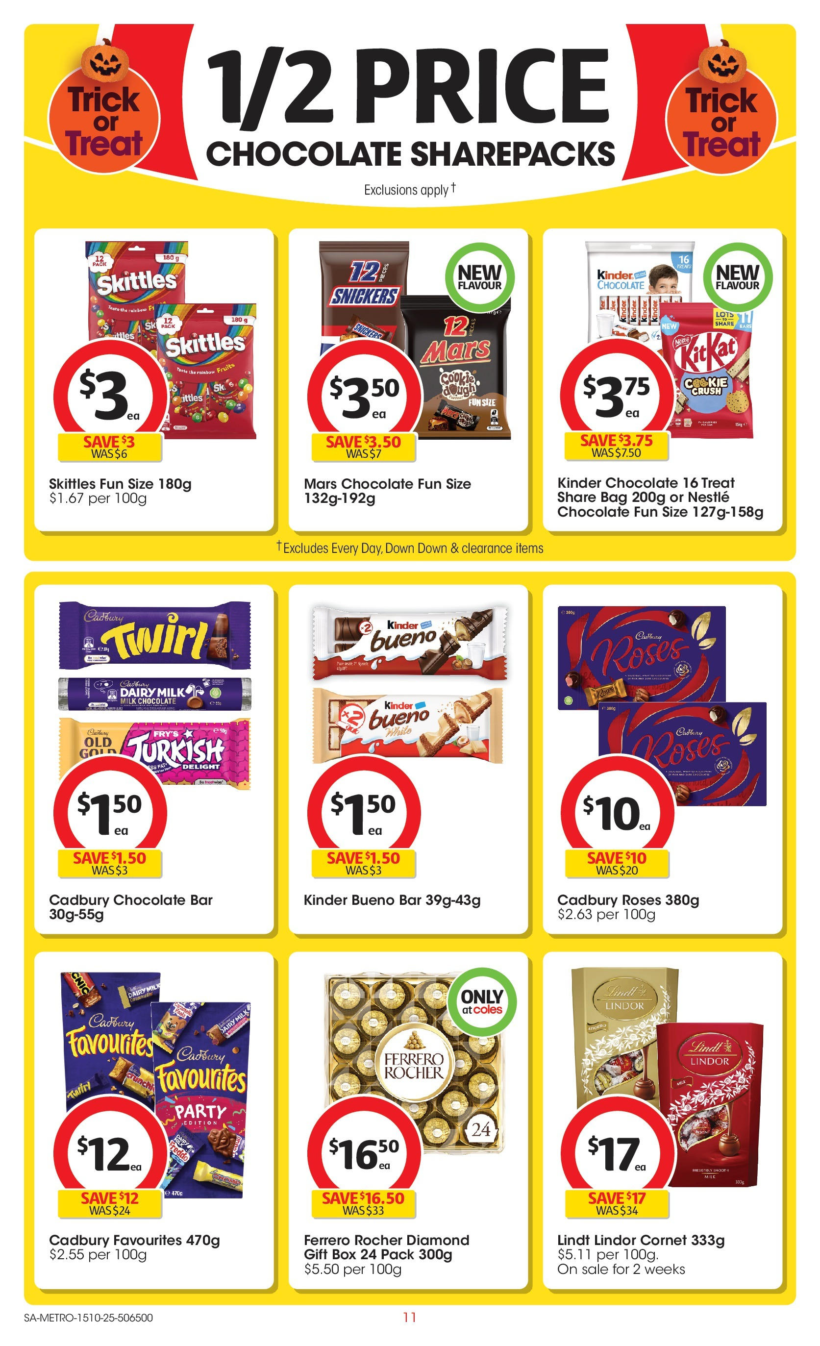 ﻿﻿Coles catalogue valid from 15/10/2025 > Online Australia | Page: 11 | Products: Box, Milk, Chocolate, Fruits