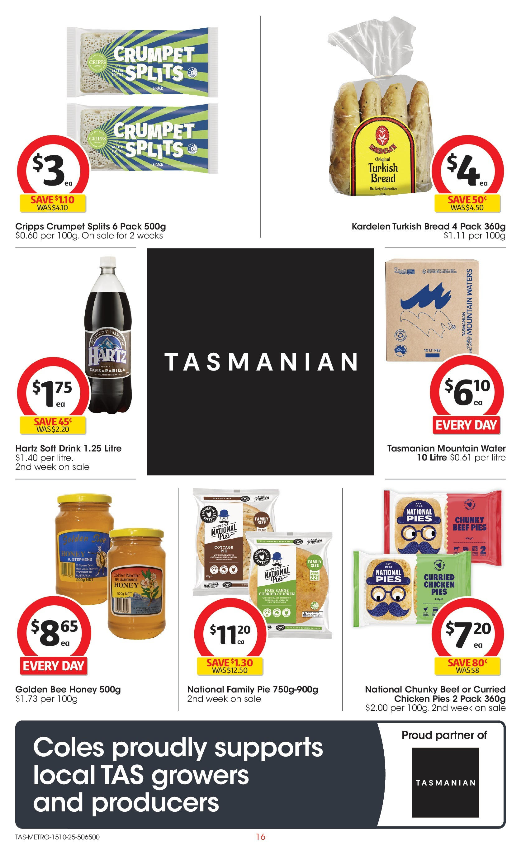 ﻿﻿Coles catalogue valid from 15/10/2025 > Online Australia | Page: 16 | Products: Bread, Chicken, Beef, Pies