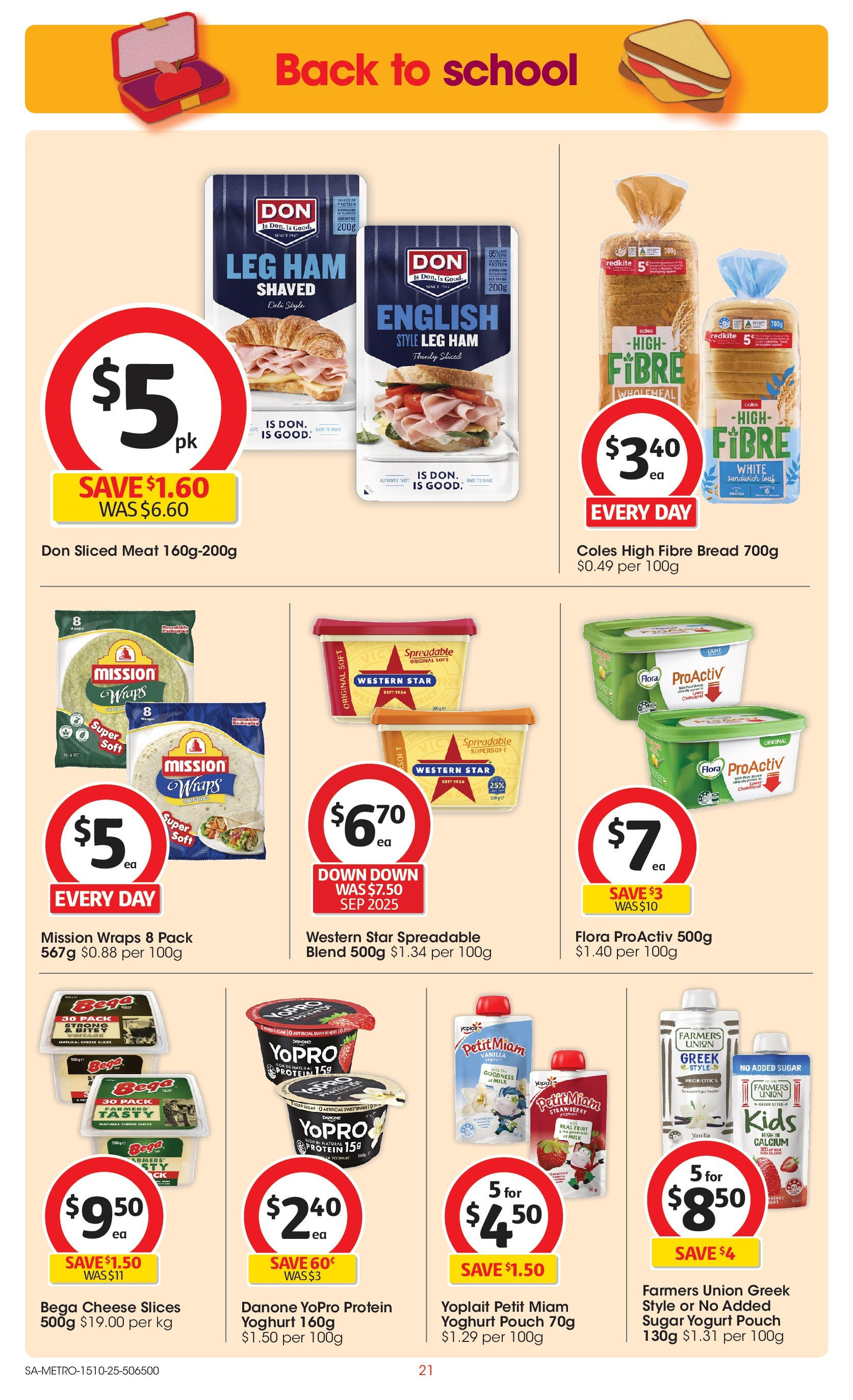 ﻿﻿Coles catalogue valid from 15/10/2025 > Online Australia | Page: 21 | Products: Milk, Cheese, Bread, Meat
