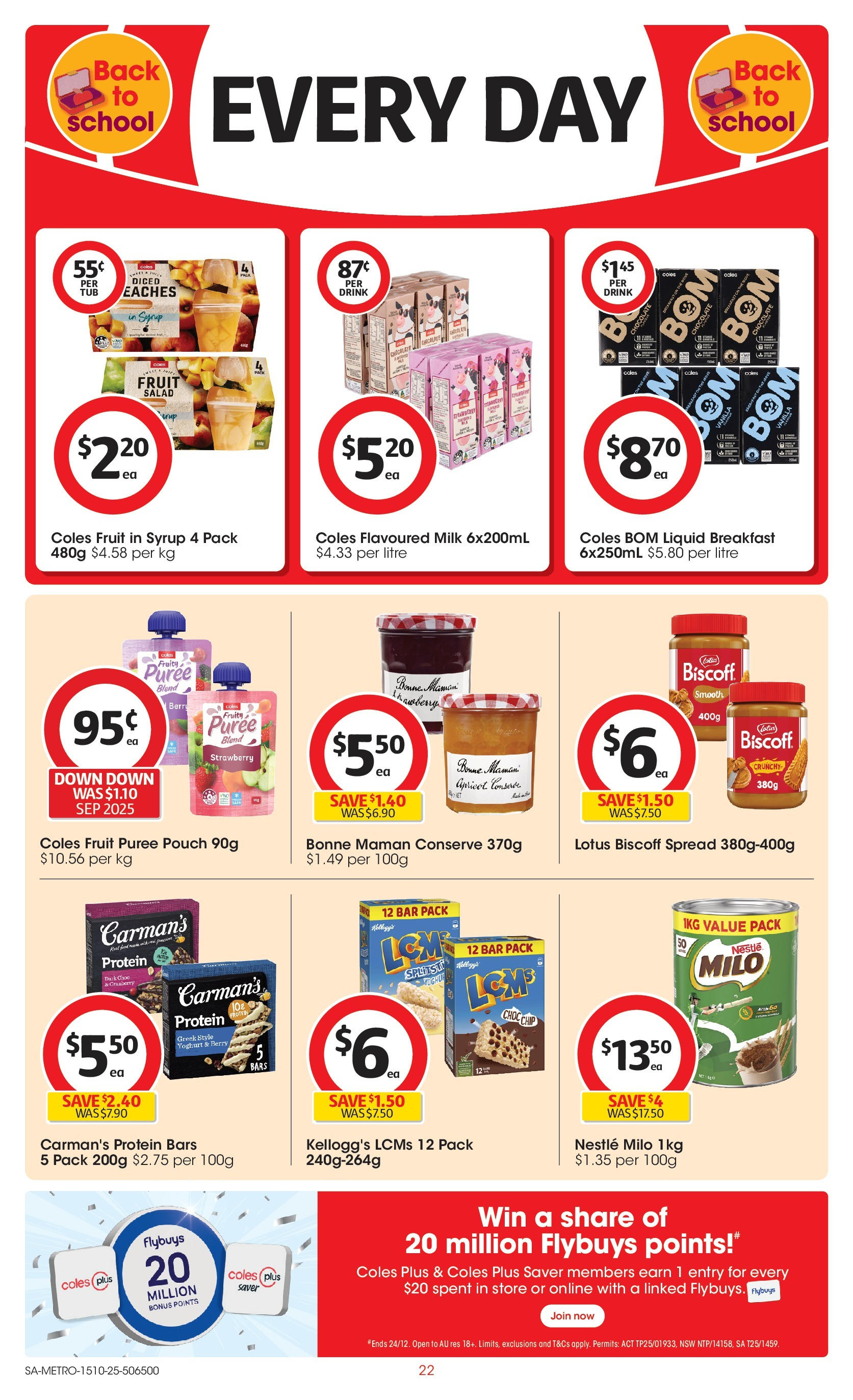 ﻿﻿Coles catalogue valid from 15/10/2025 > Online Australia | Page: 22 | Products: Milk, Yoghurt, Chocolate, Salad