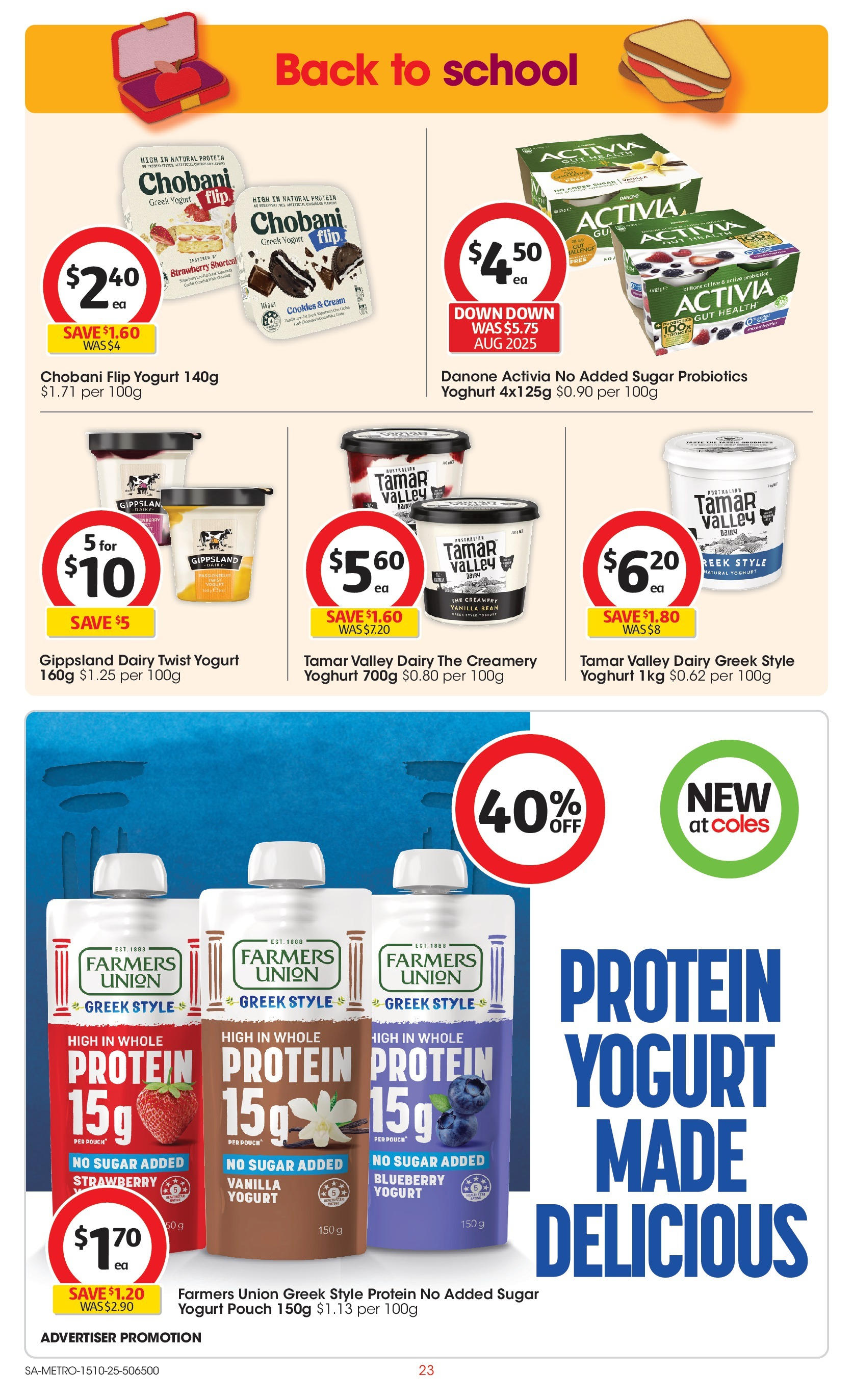 ﻿﻿Coles catalogue valid from 15/10/2025 > Online Australia | Page: 23 | Products: Dairy, Yoghurt, Cream, Sugar