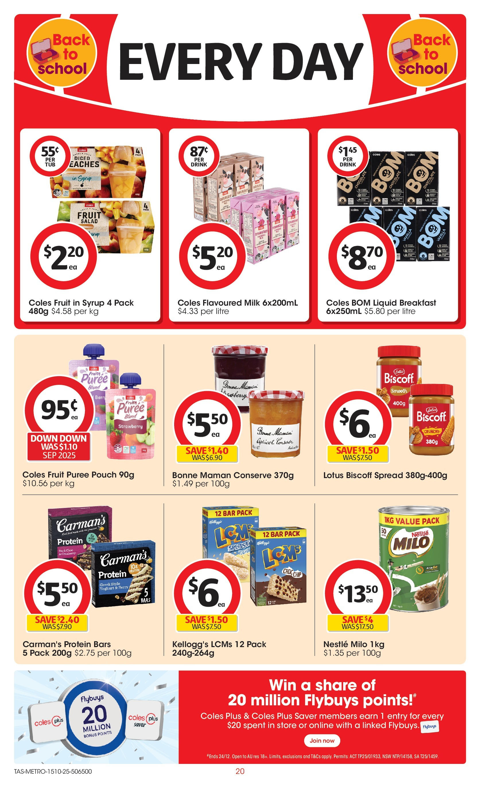 ﻿﻿Coles catalogue valid from 15/10/2025 > Online Australia | Page: 20 | Products: Milk, Yoghurt, Chocolate, Salad