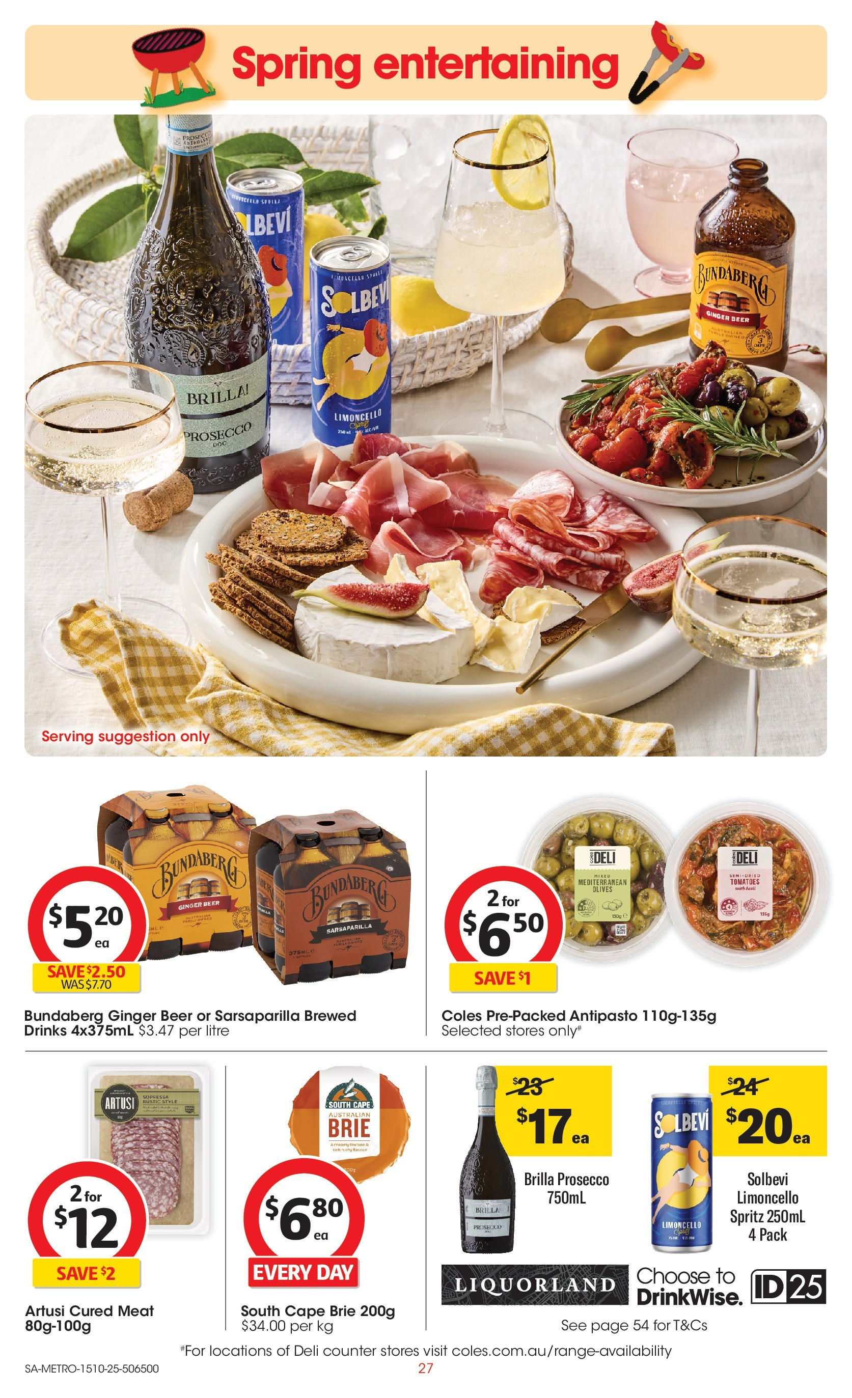 ﻿﻿Coles catalogue valid from 15/10/2025 > Online Australia | Page: 27 | Products: Beer, Tomatoes, Meat, Olives