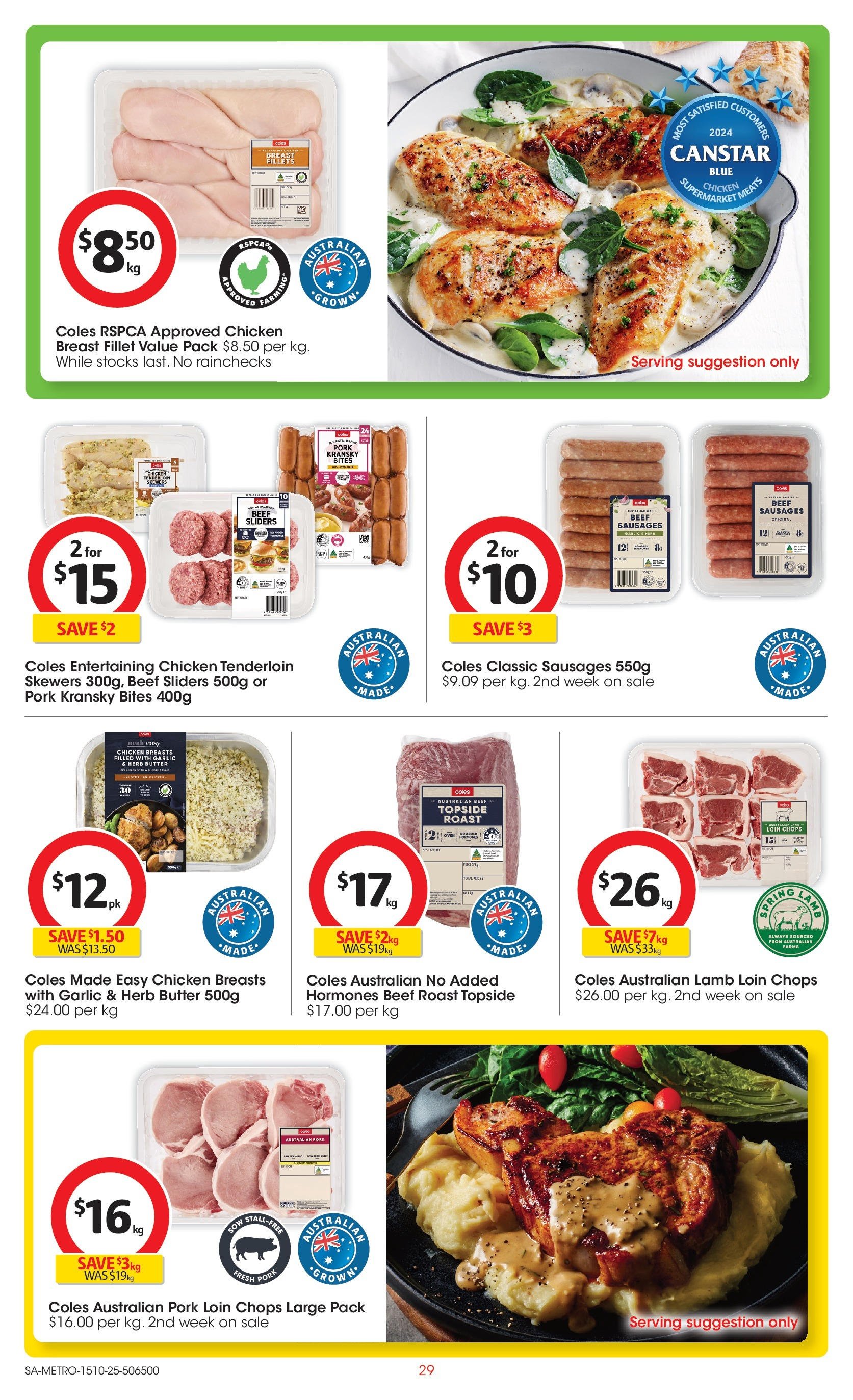 ﻿﻿Coles catalogue valid from 15/10/2025 > Online Australia | Page: 29 | Products: Butter, Lamb, Meat, Garlic