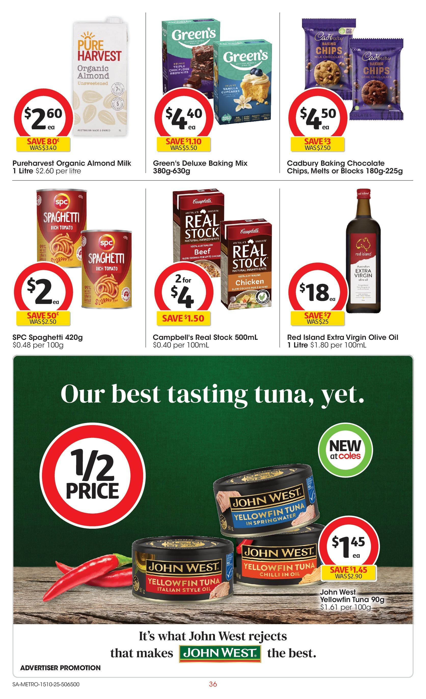 ﻿﻿Coles catalogue valid from 15/10/2025 > Online Australia | Page: 36 | Products: Milk, Oil, Chocolate, Chicken