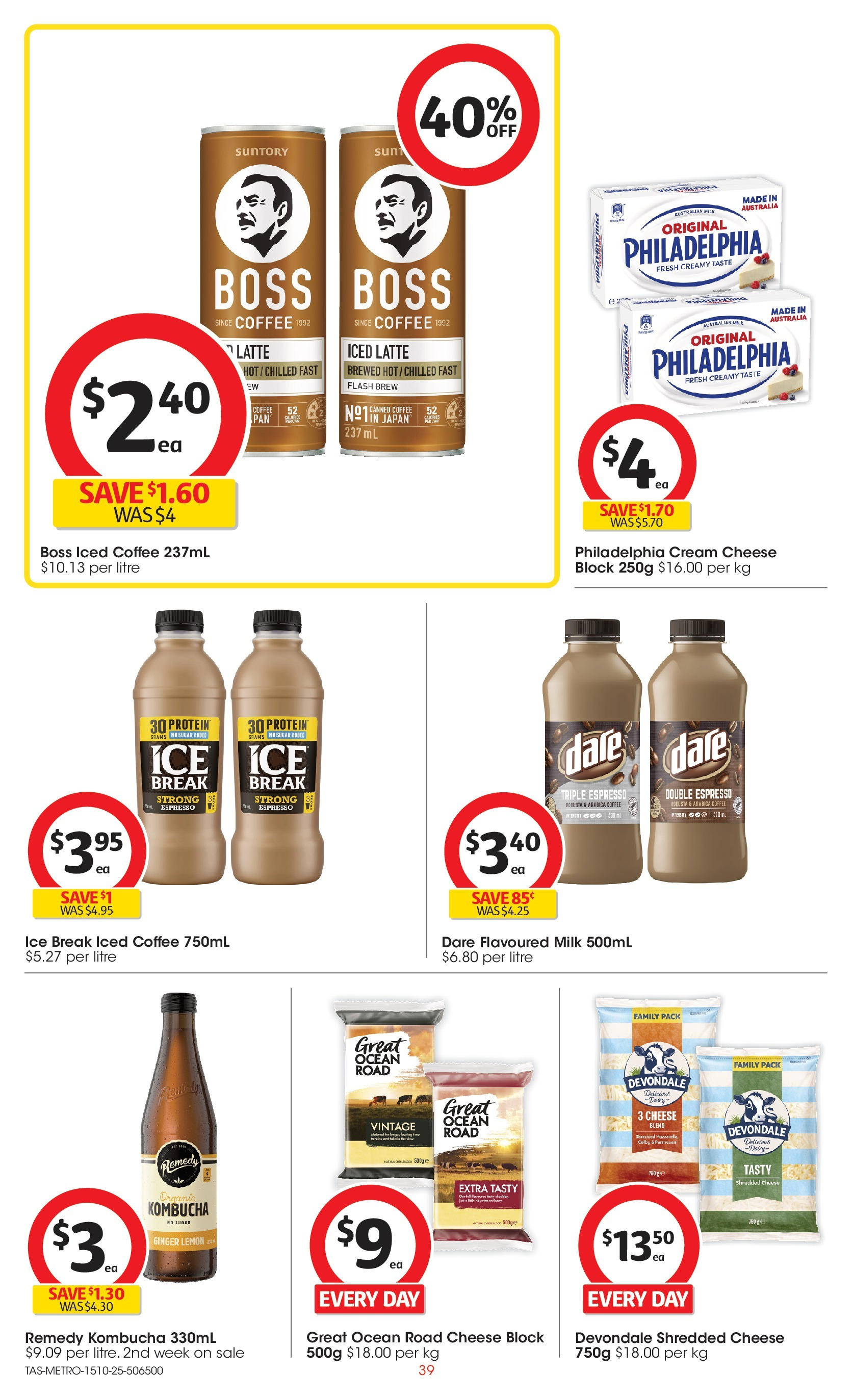 ﻿﻿Coles catalogue valid from 15/10/2025 > Online Australia | Page: 39 | Products: Milk, Cheese, Ginger, Sugar