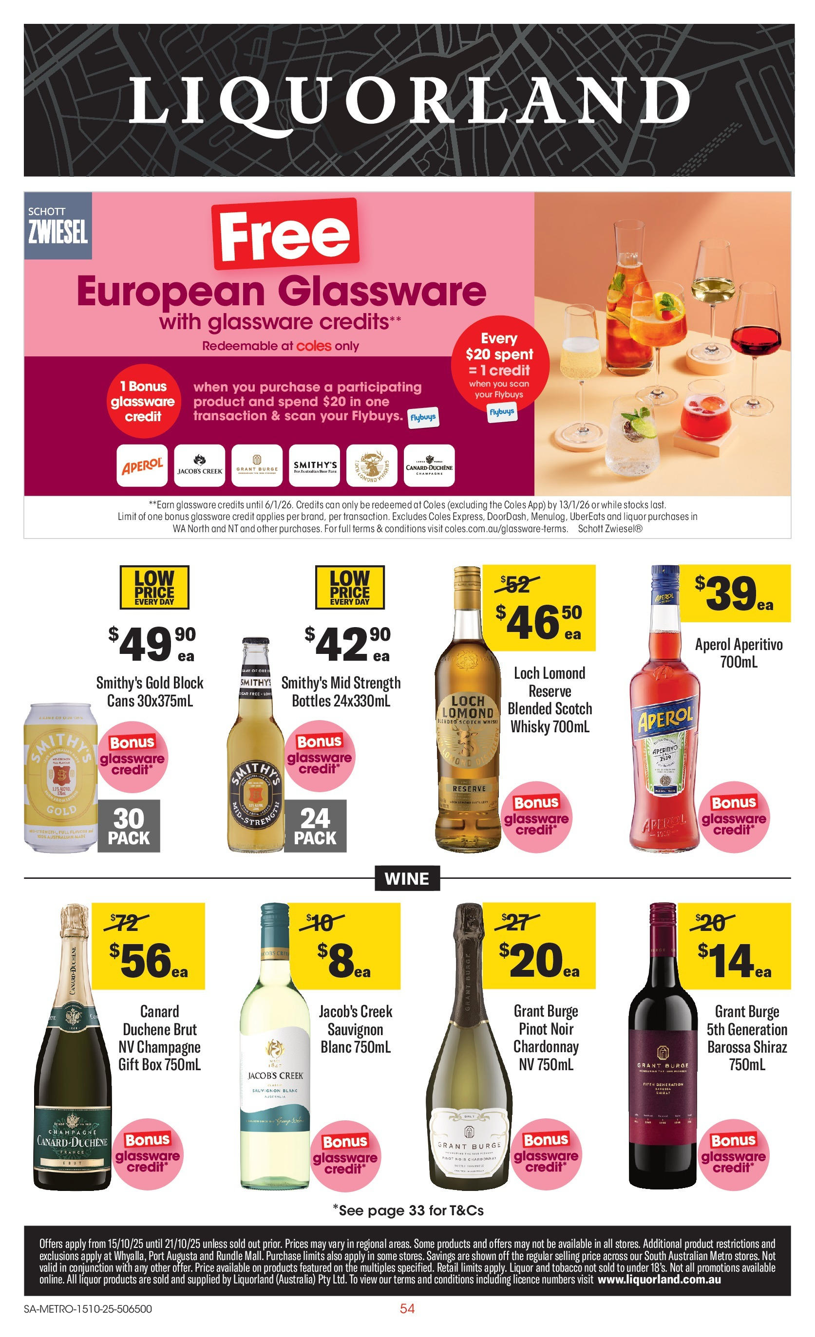 ﻿﻿Coles catalogue valid from 15/10/2025 > Online Australia | Page: 54 | Products: Box, Glassware, Wine, Scotch