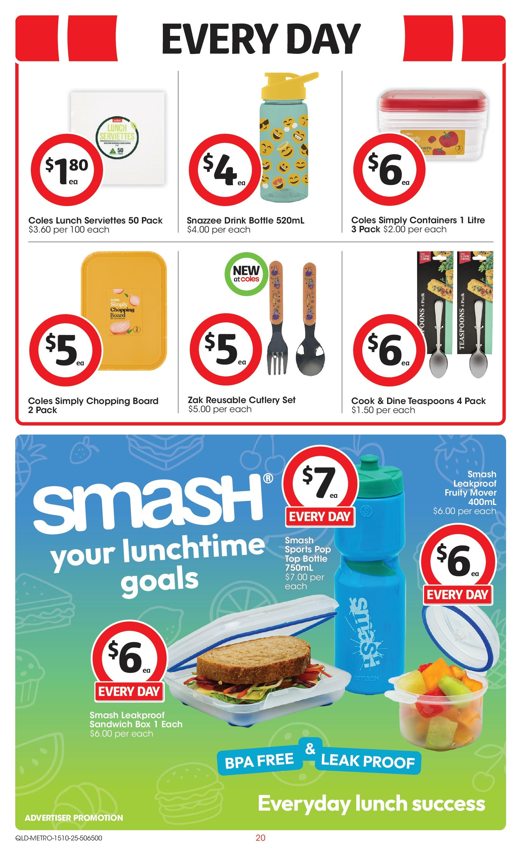 ﻿﻿Coles catalogue valid from 15/10/2025 > Online Australia | Page: 20 | Products: Cutlery, Box