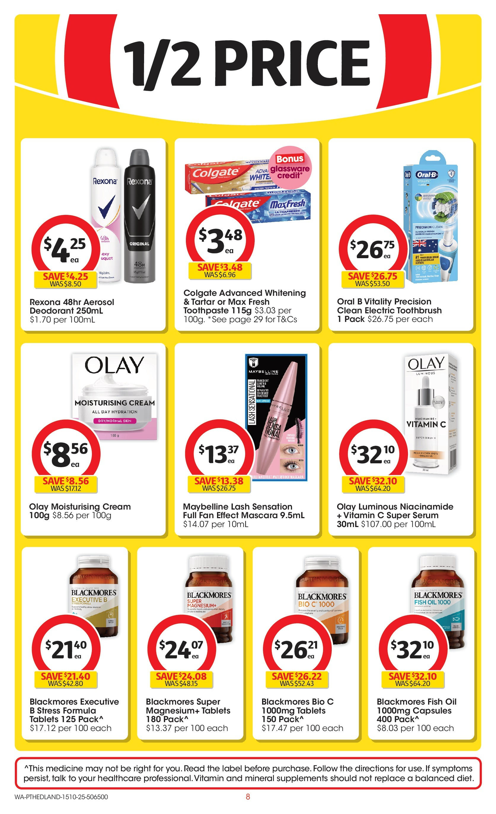﻿﻿Coles catalogue valid from 15/10/2025 > Online Australia | Page: 8 | Products: Mascara, Fish, Deodorant, Cream