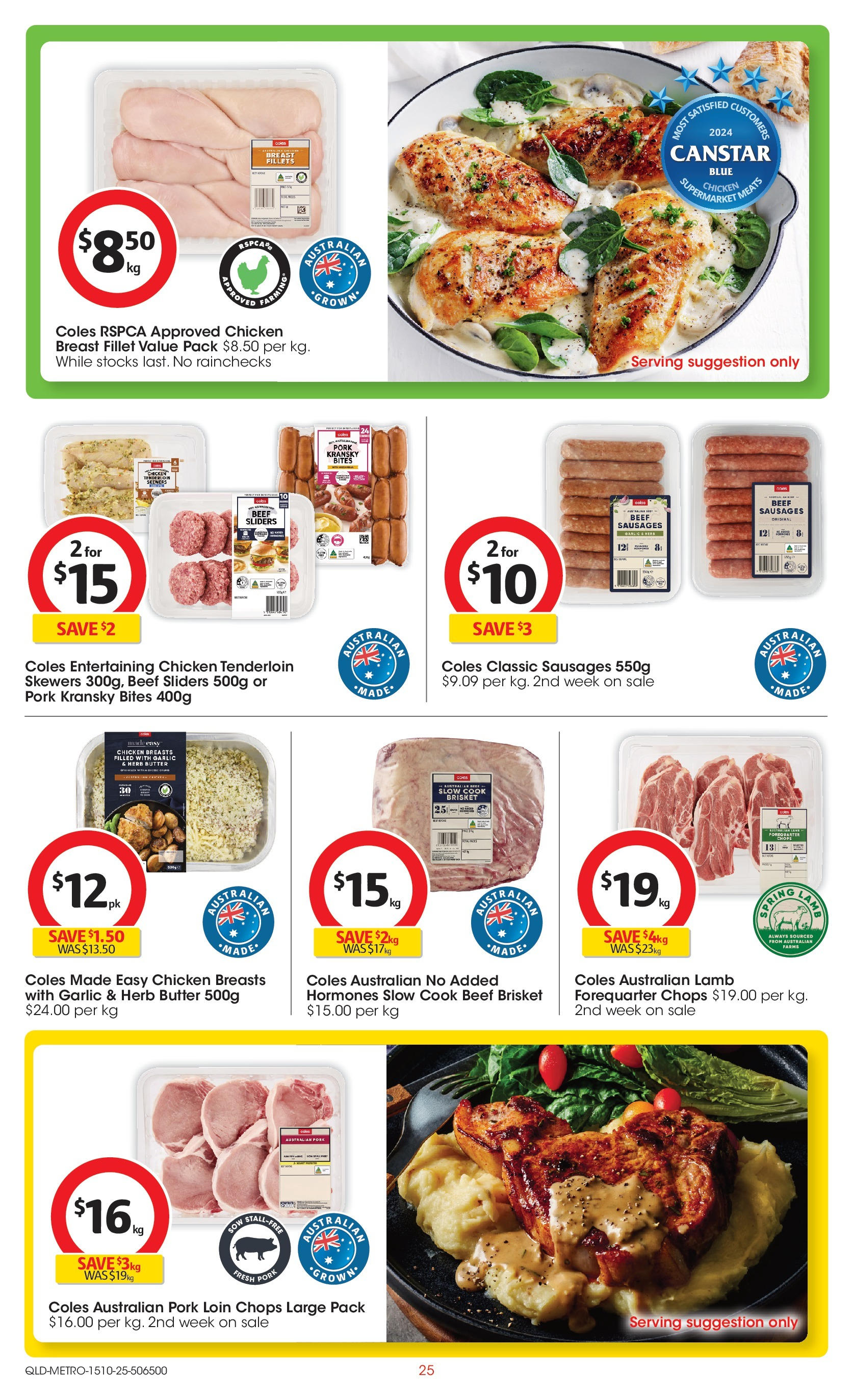 ﻿﻿Coles catalogue valid from 15/10/2025 > Online Australia | Page: 25 | Products: Herb, Chicken, Beef, Garlic
