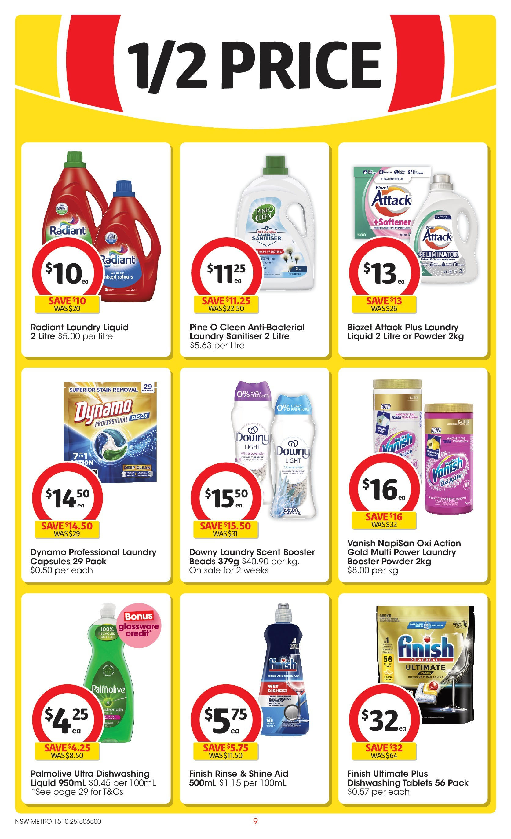 ﻿﻿Coles catalogue valid from 15/10/2025 > Online Australia | Page: 9 | Products: Powder, Light, Glassware, Laundry