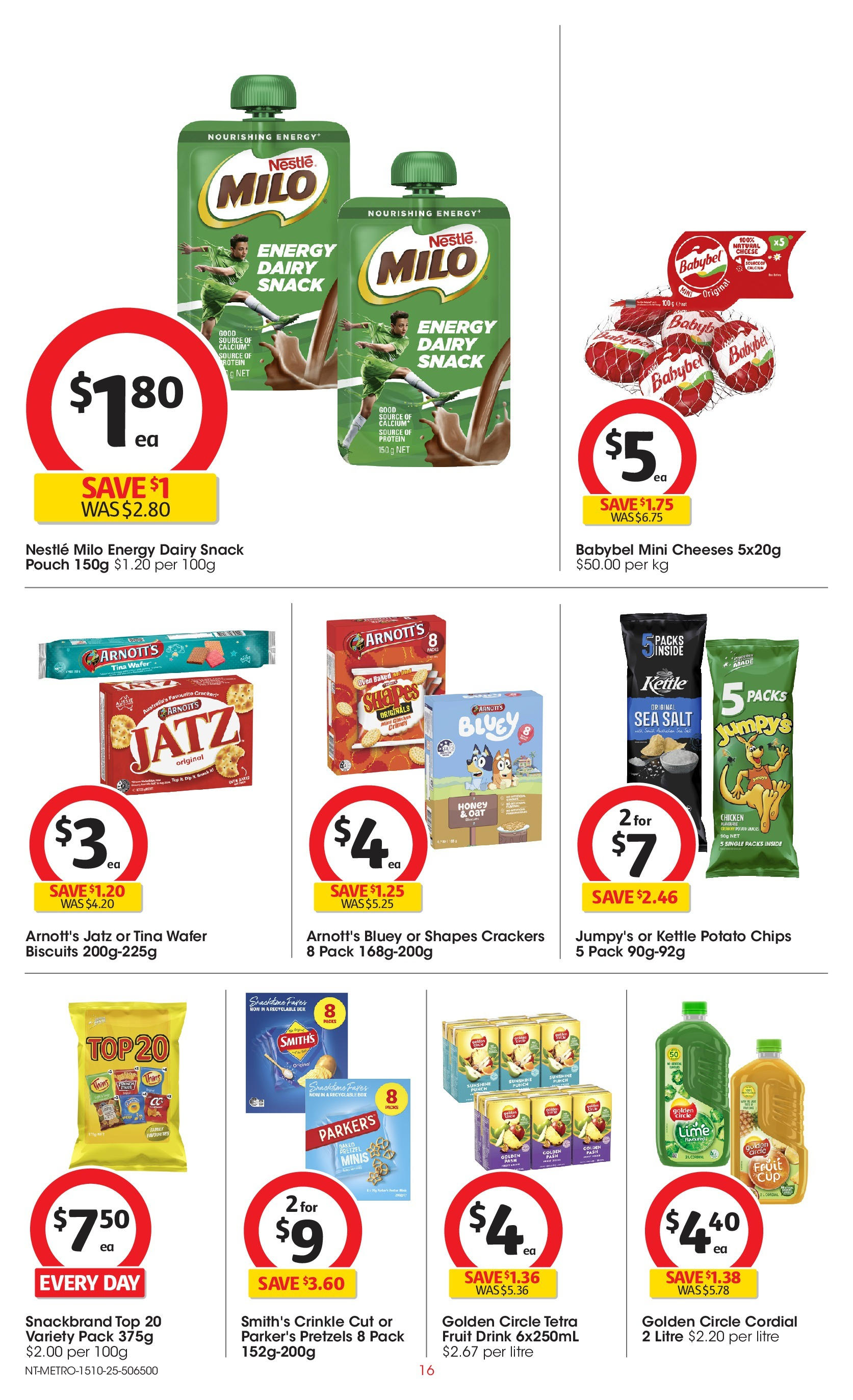 ﻿﻿Coles catalogue valid from 15/10/2025 > Online Australia | Page: 16 | Products: Cheese, Honey, Pretzels, Lime