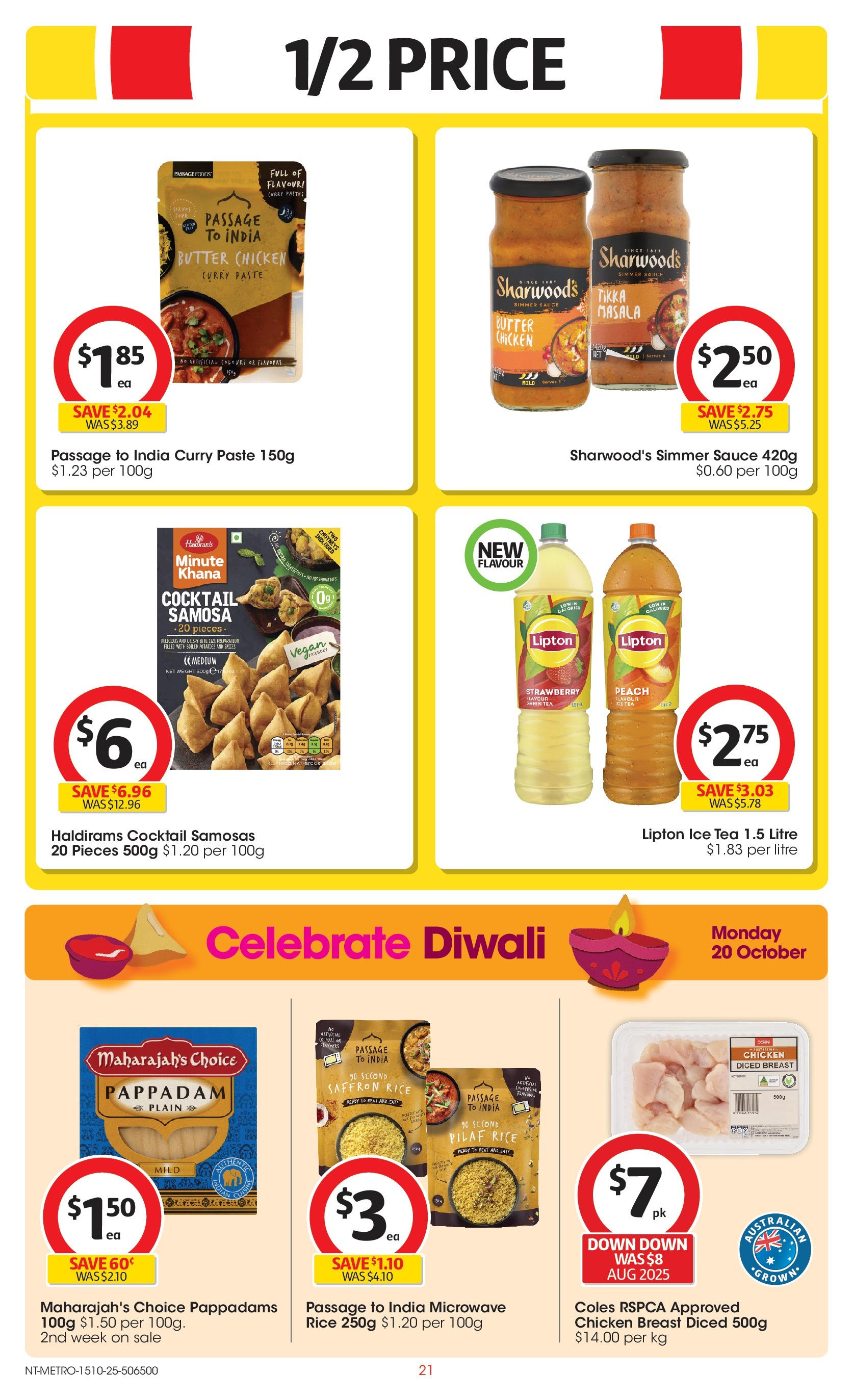 ﻿﻿Coles catalogue valid from 15/10/2025 > Online Australia | Page: 21 | Products: Curry, Butter, Spices, Microwave