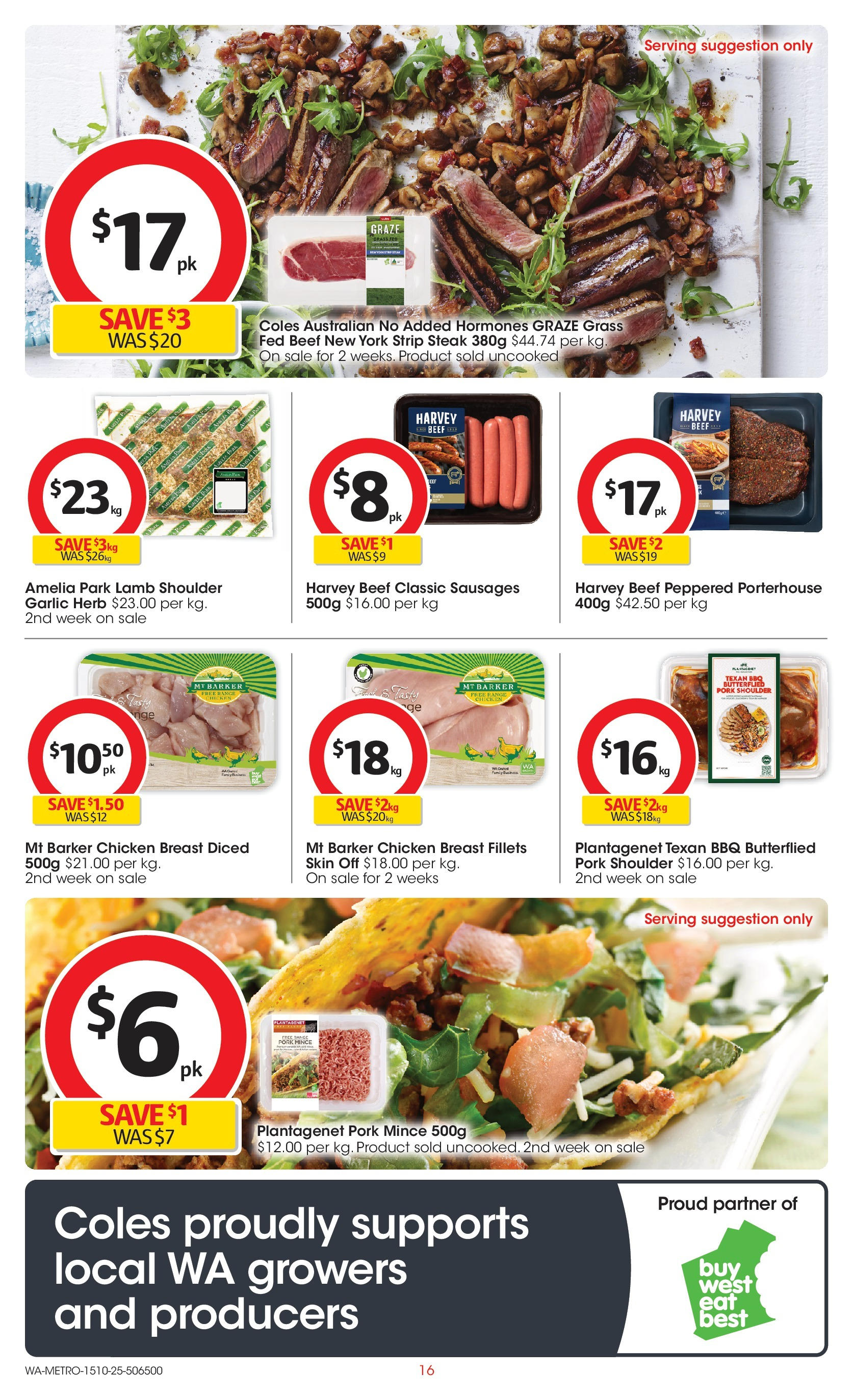 ﻿﻿Coles catalogue valid from 15/10/2025 > Online Australia | Page: 16 | Products: Grass, Lamb, Beef, Steak