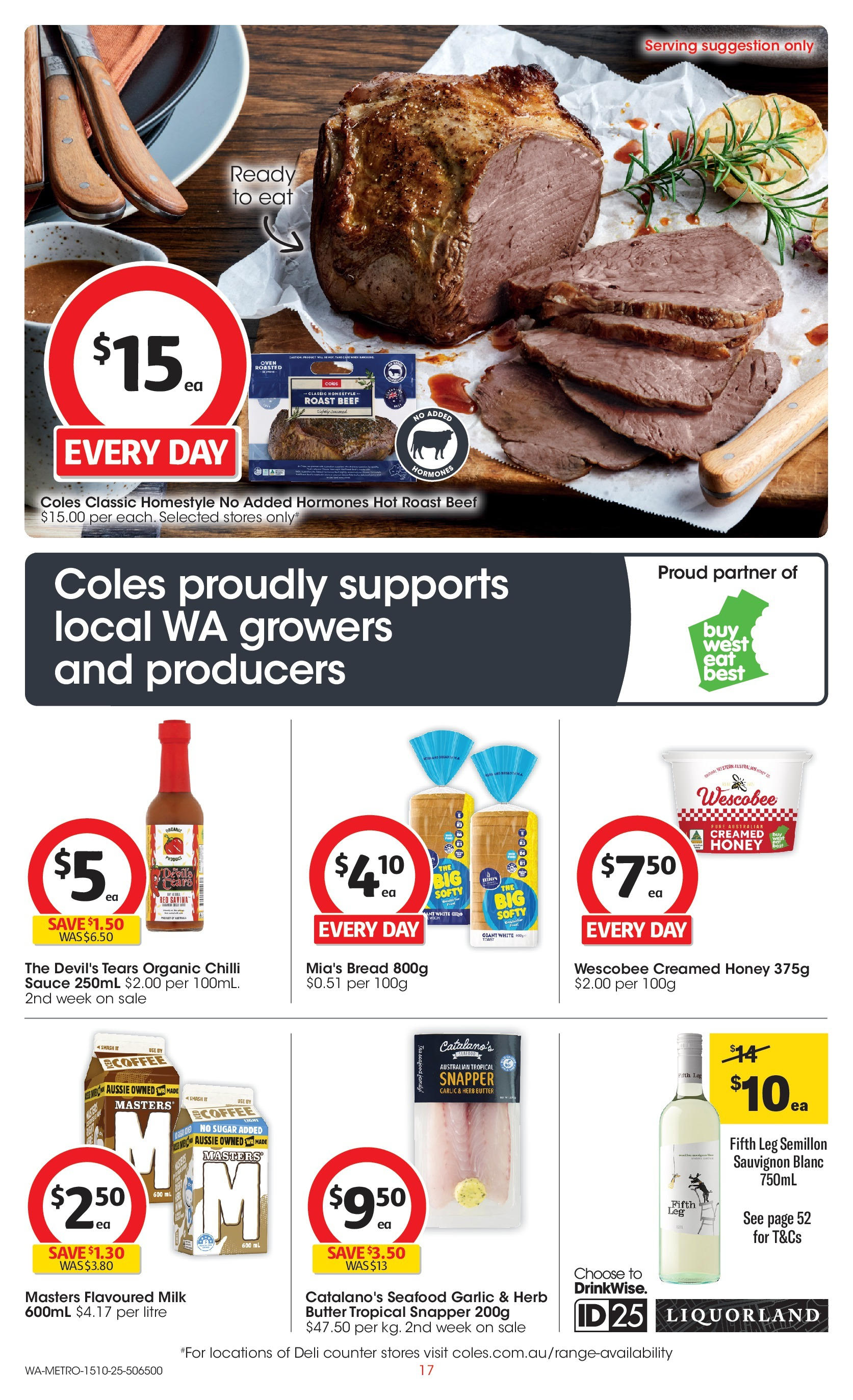 ﻿﻿Coles catalogue valid from 15/10/2025 > Online Australia | Page: 17 | Products: Sauce, Sugar, Seafood, Garlic