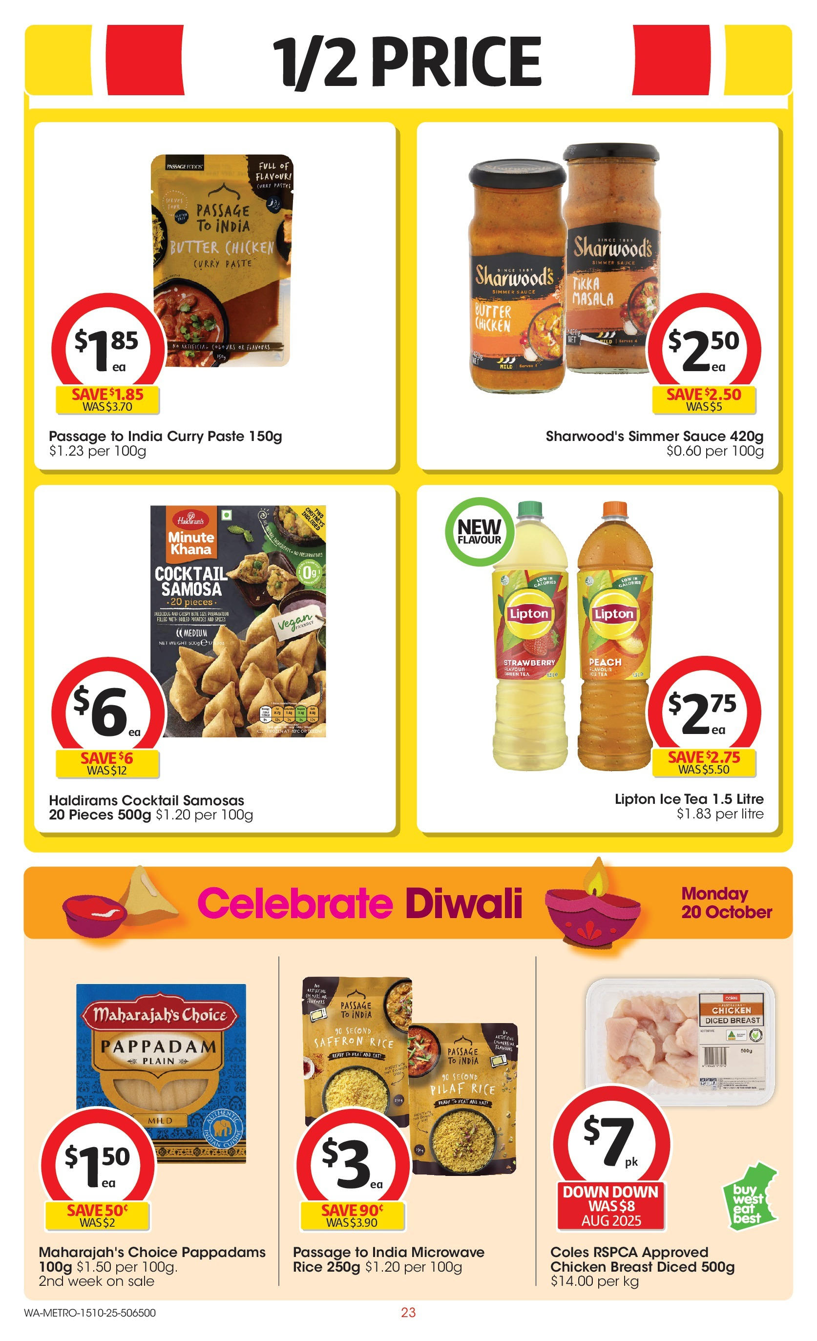 ﻿﻿Coles catalogue valid from 15/10/2025 > Online Australia | Page: 23 | Products: Spices, Potatoes, Sauce, Peach