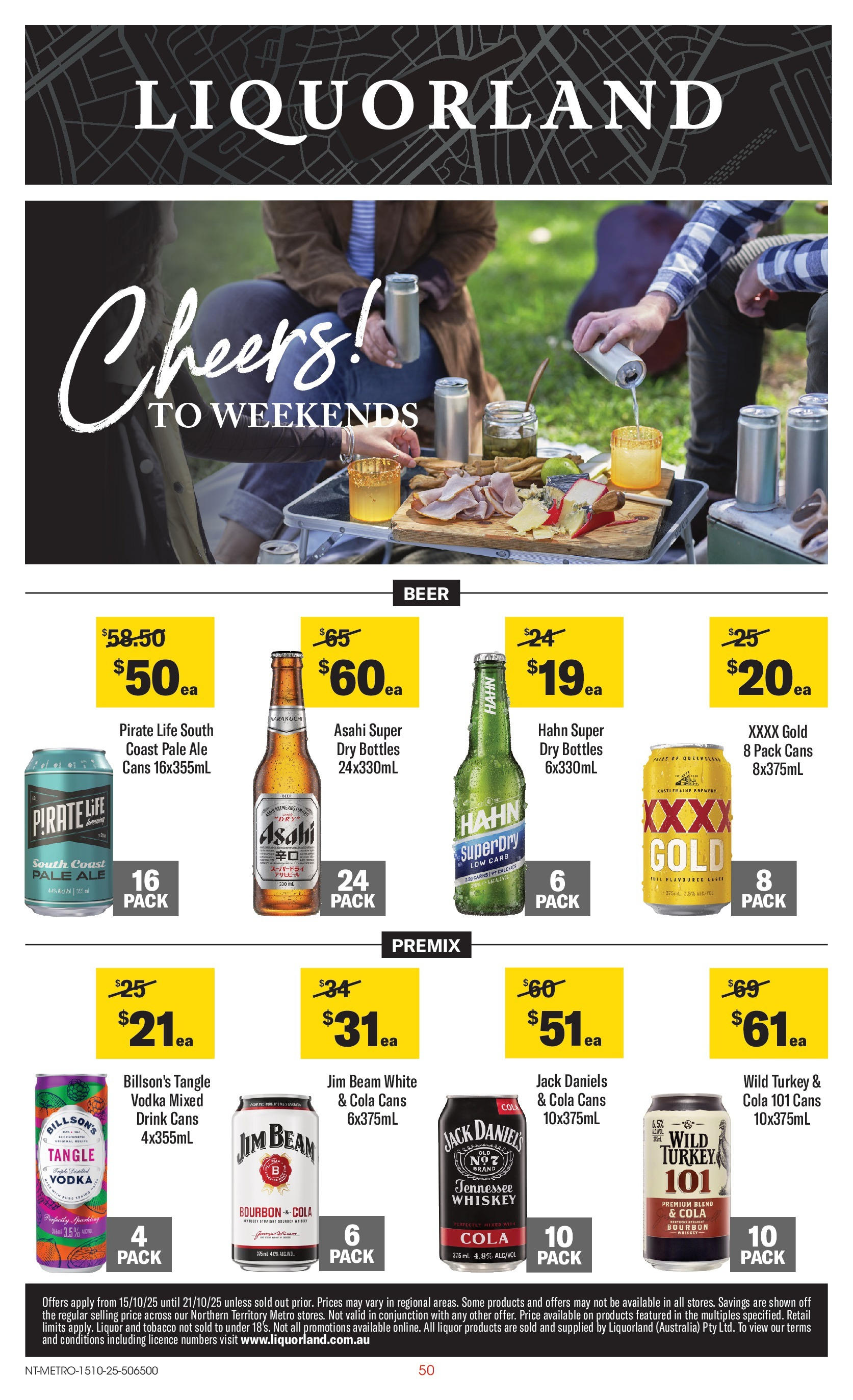 ﻿﻿Coles catalogue valid from 15/10/2025 > Online Australia | Page: 50 | Products: Beer, Bourbon, Whiskey, Turkey