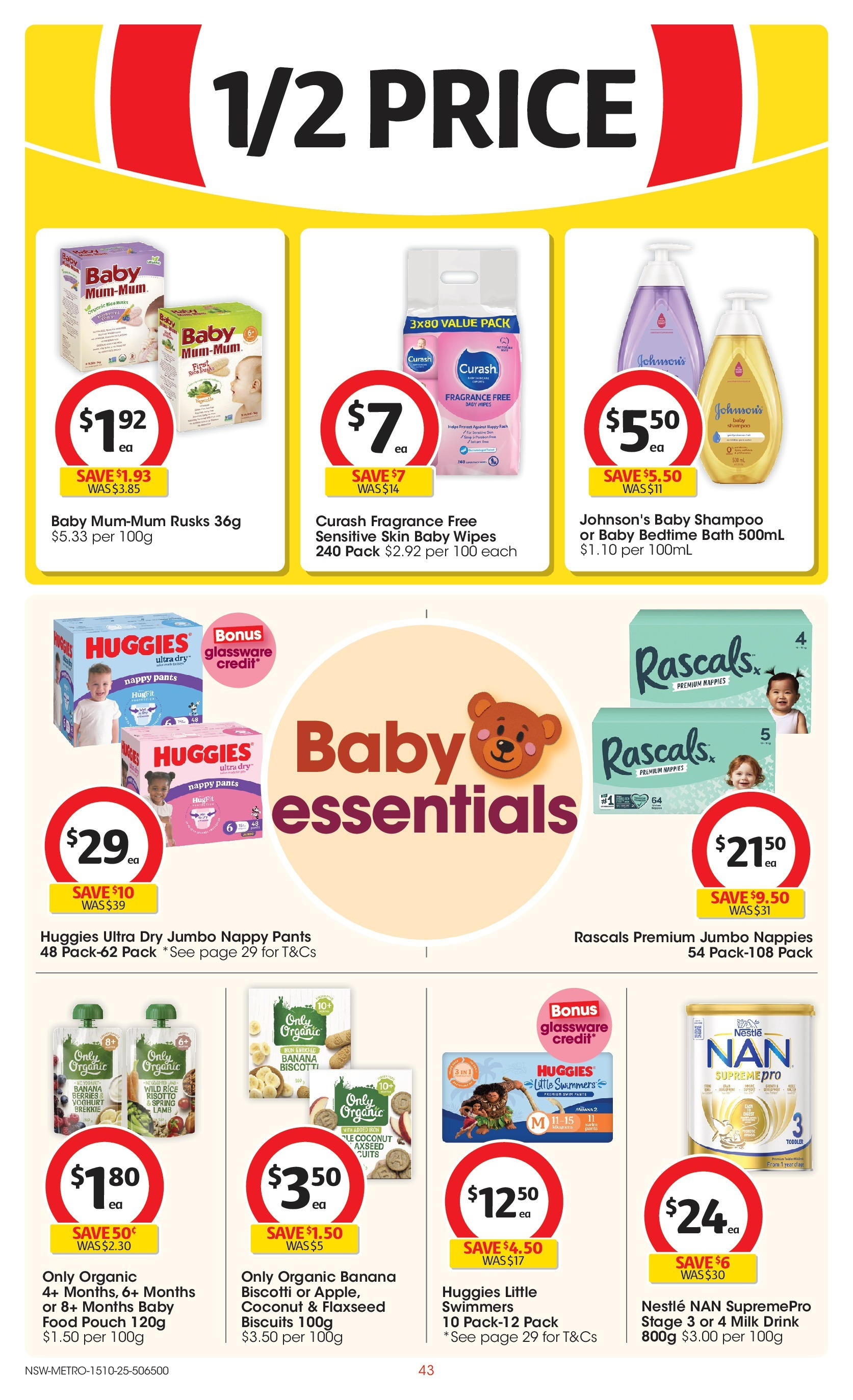 ﻿﻿Coles catalogue valid from 15/10/2025 > Online Australia | Page: 43 | Products: Yoghurt, Rice, Pants, Iron
