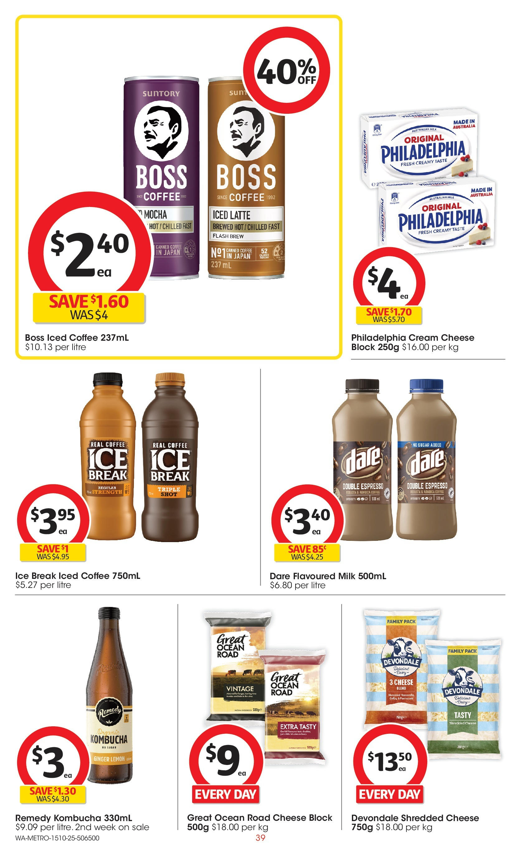 ﻿﻿Coles catalogue valid from 15/10/2025 > Online Australia | Page: 39 | Products: Cheese, Cream, Sugar, Lemon