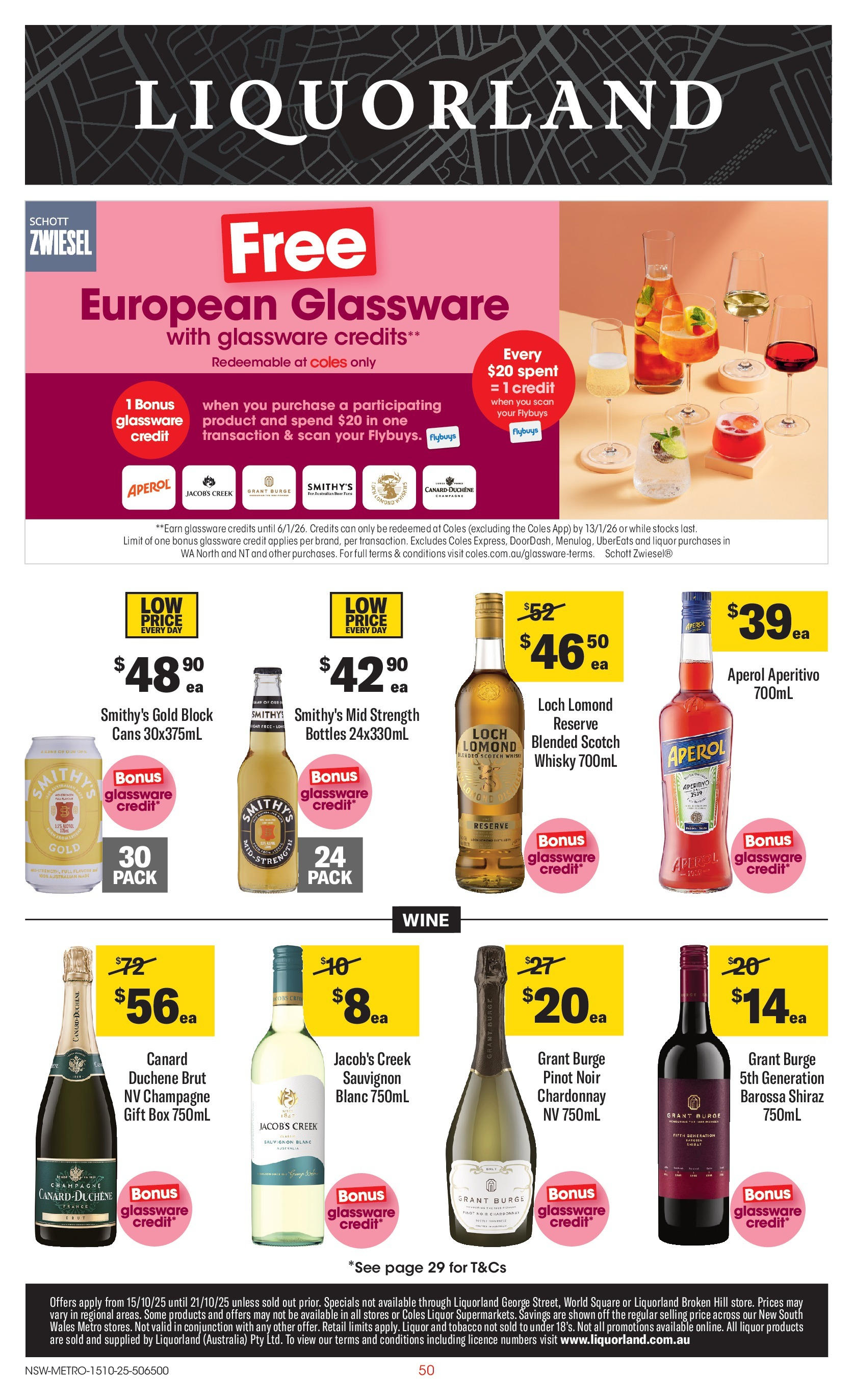 ﻿﻿Coles catalogue valid from 15/10/2025 > Online Australia | Page: 50 | Products: Box, Glassware, Wine, Scotch