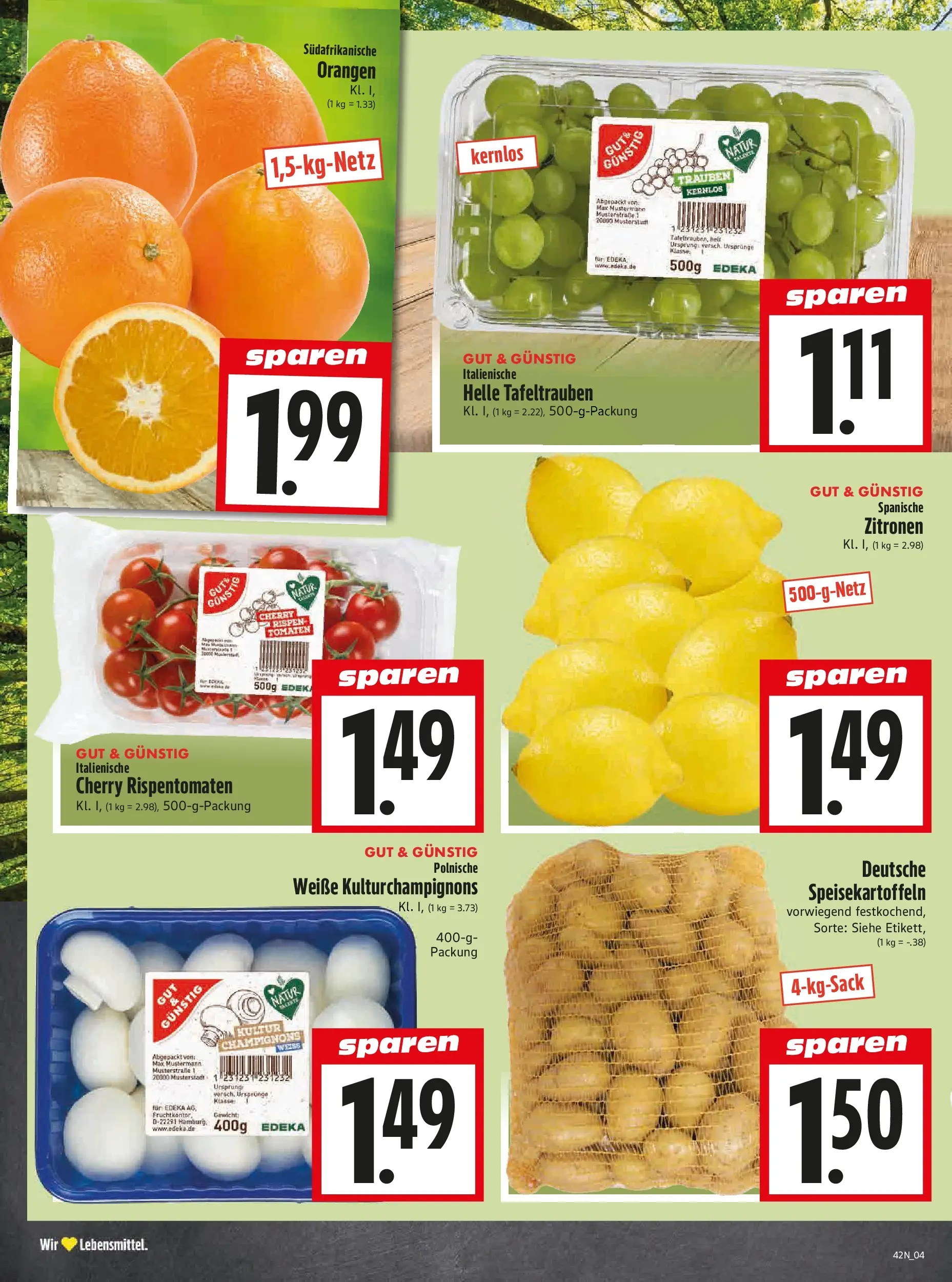 Entdecke - Edeka Hahner: Wochenangebote (ab 11.10.2025) zum Blättern | Seite: 6 | Produkte: Gewicht, Trauben, Tomaten, Zitronen