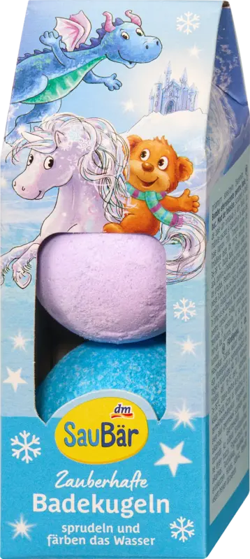 SauBär Kinder Badezusatz Zauberhafte Badekugeln (2x40 g)