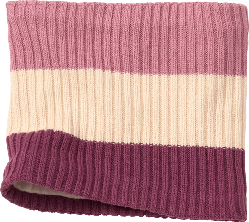 ALANA Loop Schal mit Ripp-Struktur, rosa & beige