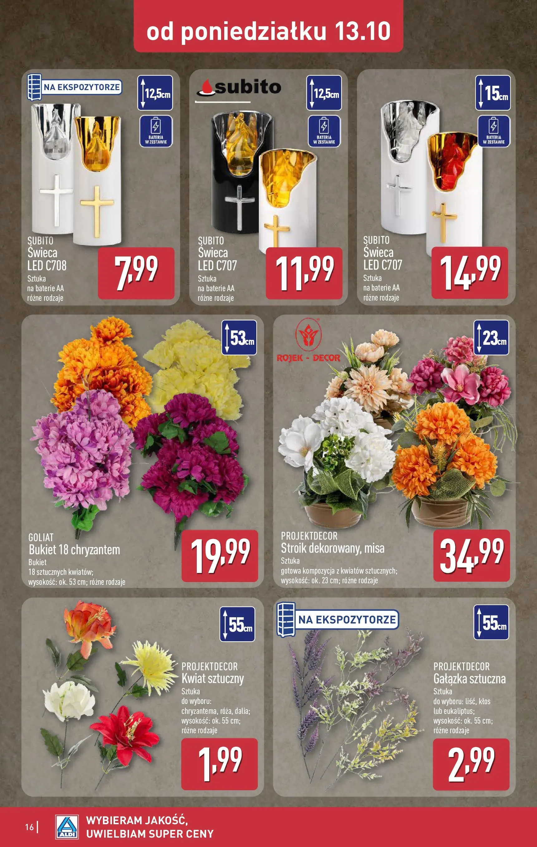 Aldi Gazetka od 13.10.2025 - Ulotka PDF, promocje | Strona: 16 | Produkty: Baterie, Bateria