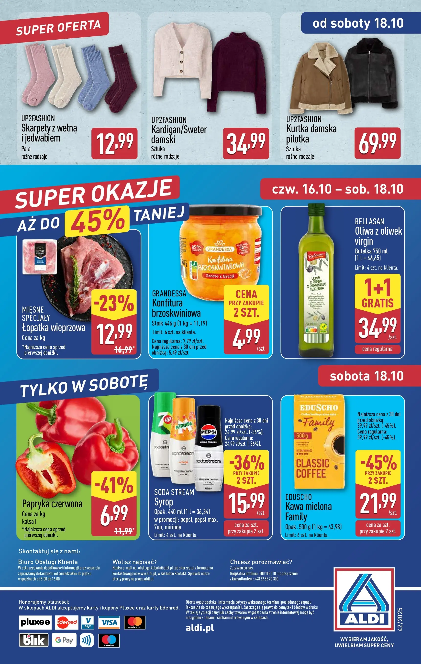 Aldi Gazetka od 13.10.2025 - Ulotka PDF, promocje | Strona: 28 | Produkty: Oliwa z oliwek, Papryka czerwona, Kawa, Sodastream