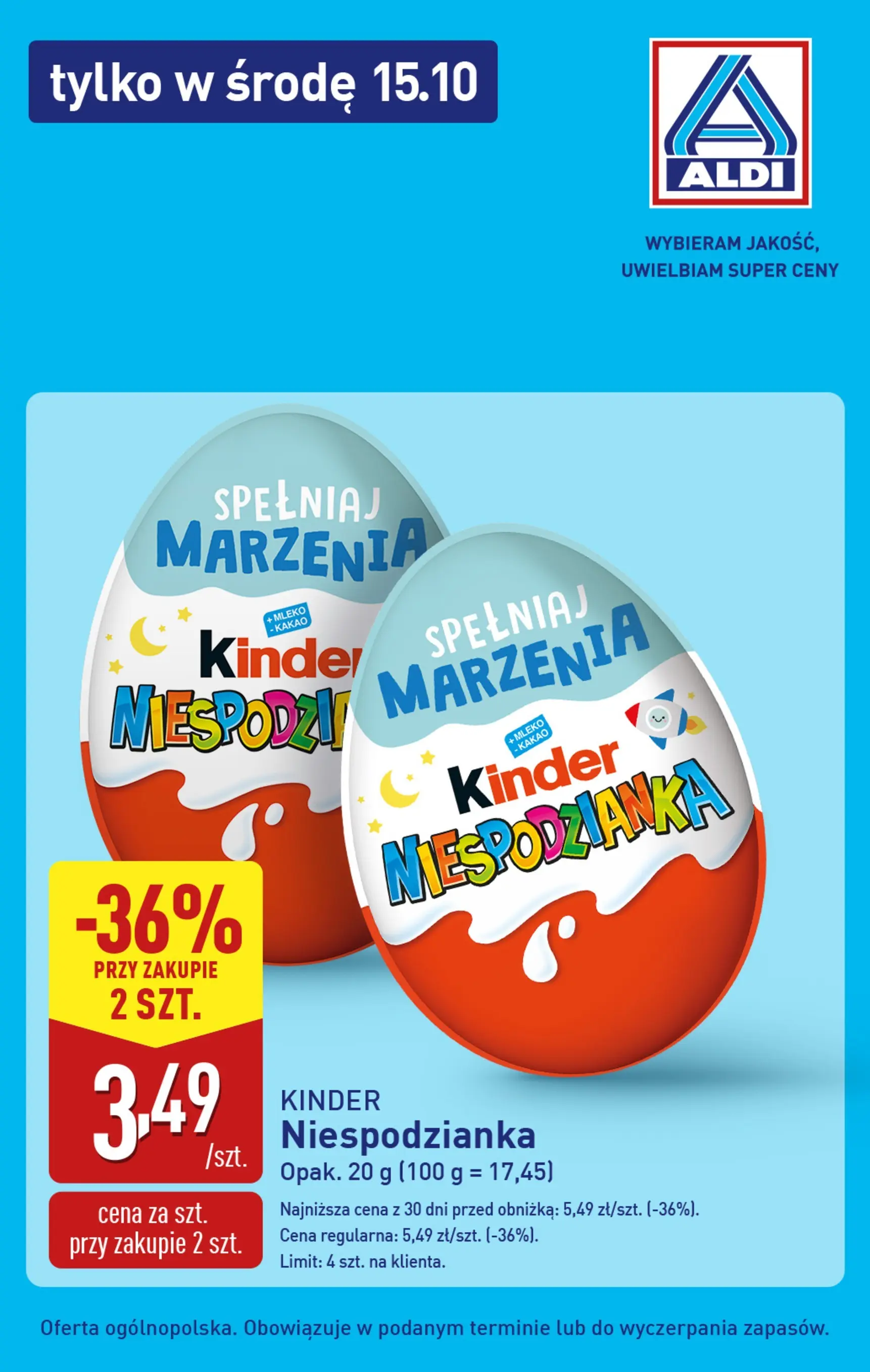 Aldi - Tylko w środę 15.10 w ALDI od 14.10.2025 - Ulotka PDF, promocje | Strona: 2 | Produkty: Kakao, Mleko