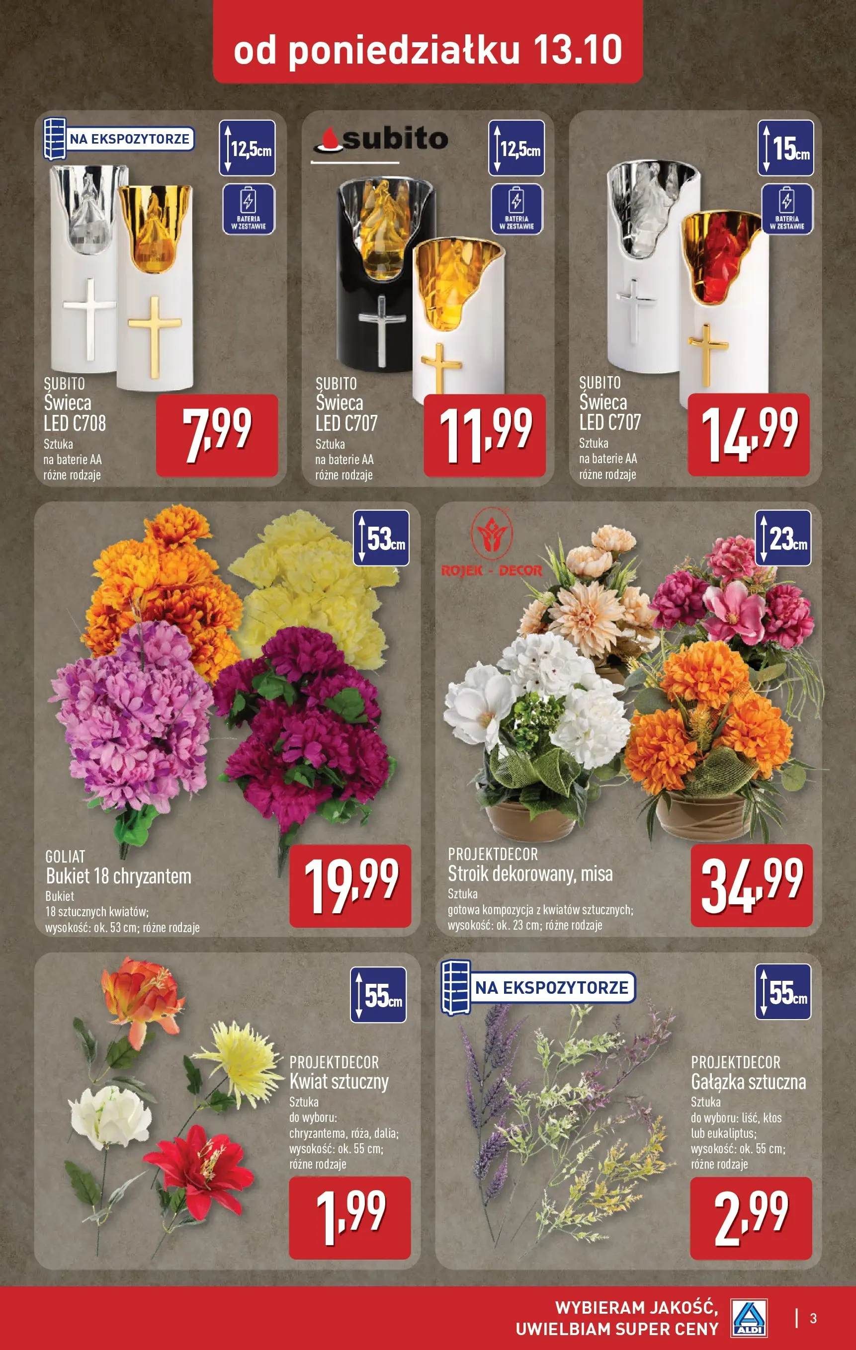 Aldi Gazetka - Światełko pamięci od 13.10.2025 - Ulotka PDF, promocje | Strona: 3 | Produkty: Baterie, Bateria