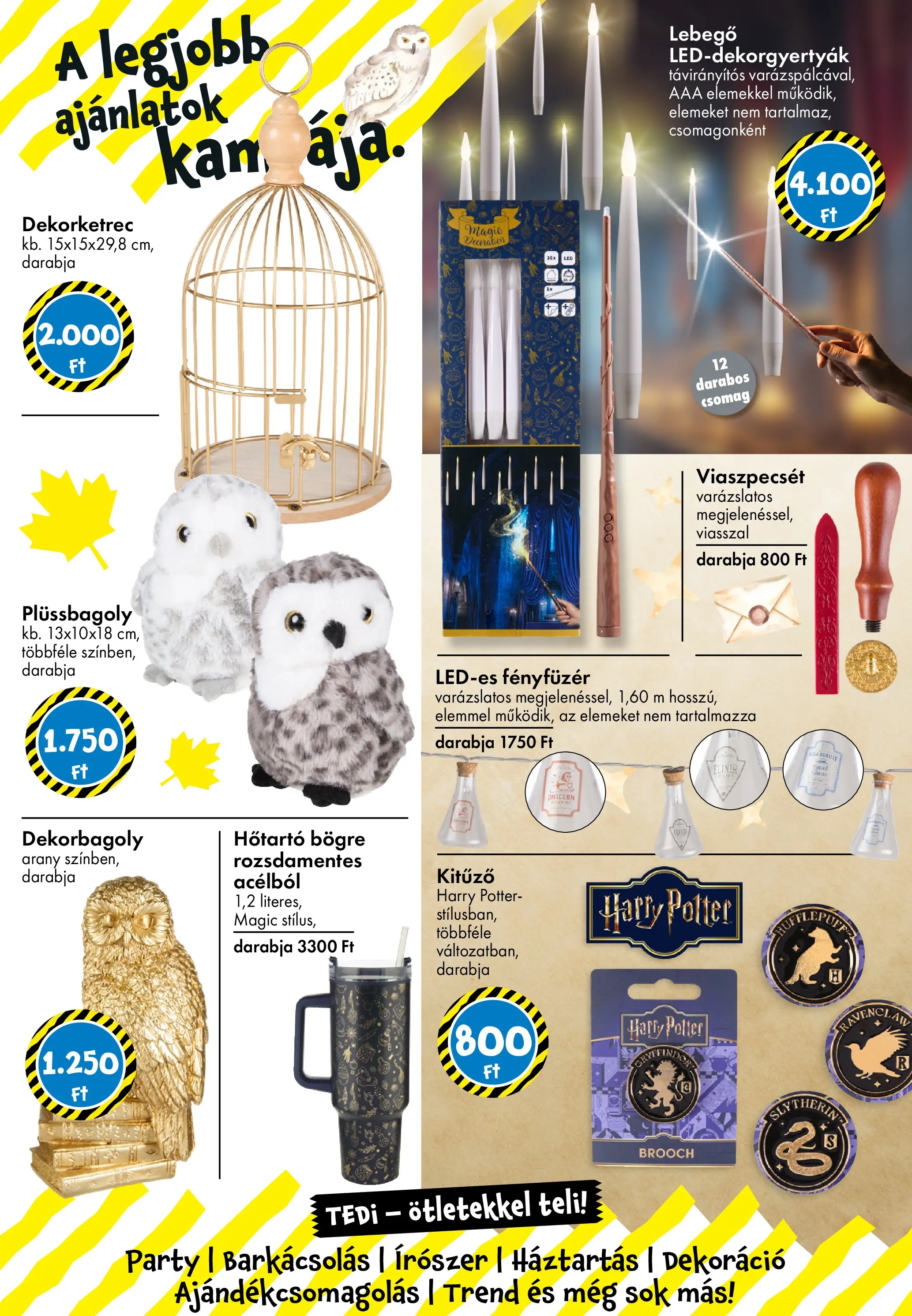 TEDi Akciós újság - 2025.10.10. -tól/töl > akció, lapozható szórólap 🛍️ | Oldal: 2 | Termékek: Fényfüzér, Bögre, Dekoráció