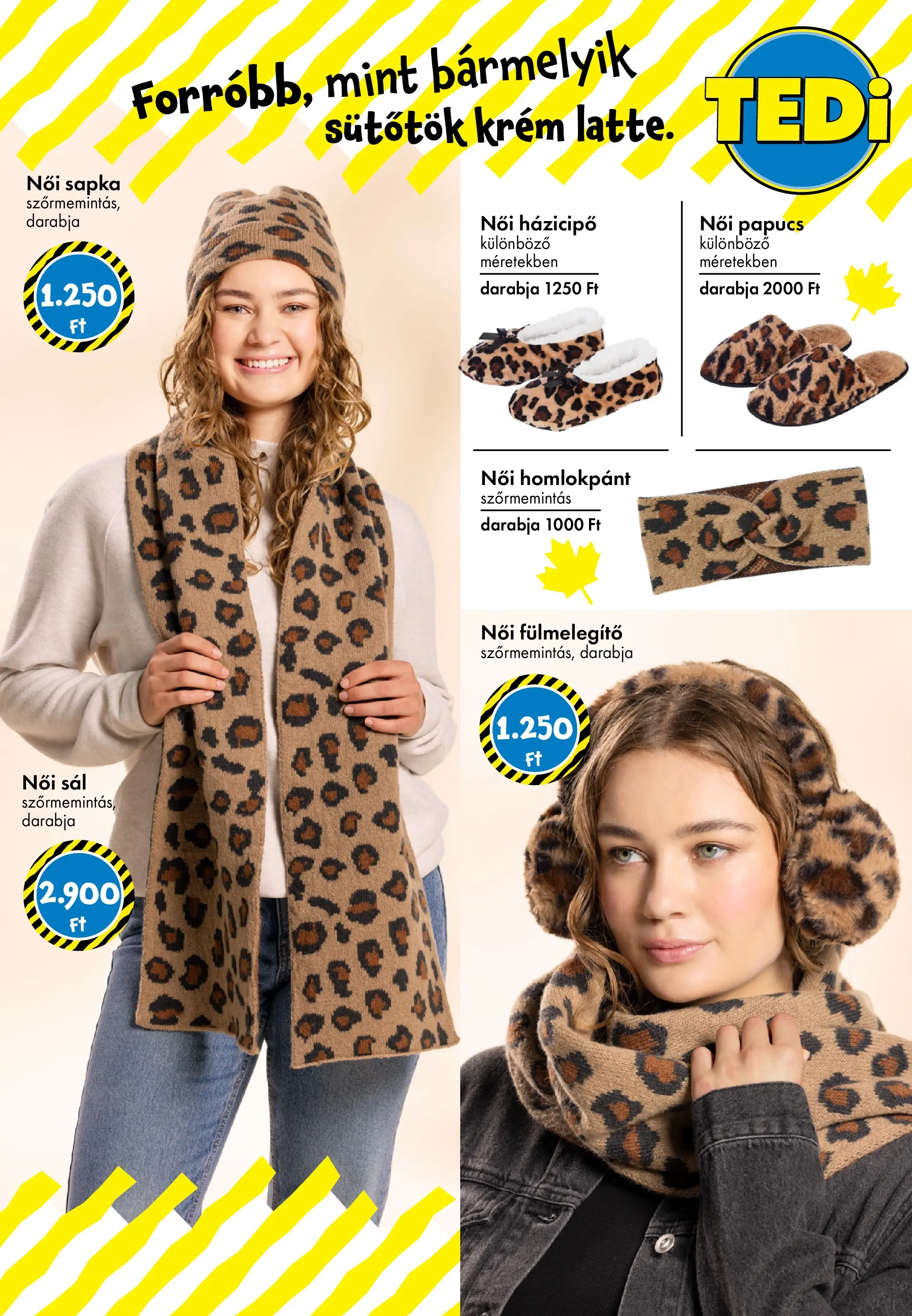 TEDi Akciós újság - 2025.10.10. -tól/töl > akció, lapozható szórólap 🛍️ | Oldal: 19 | Termékek: Papucs, Sütőtök, Sál, Sapka